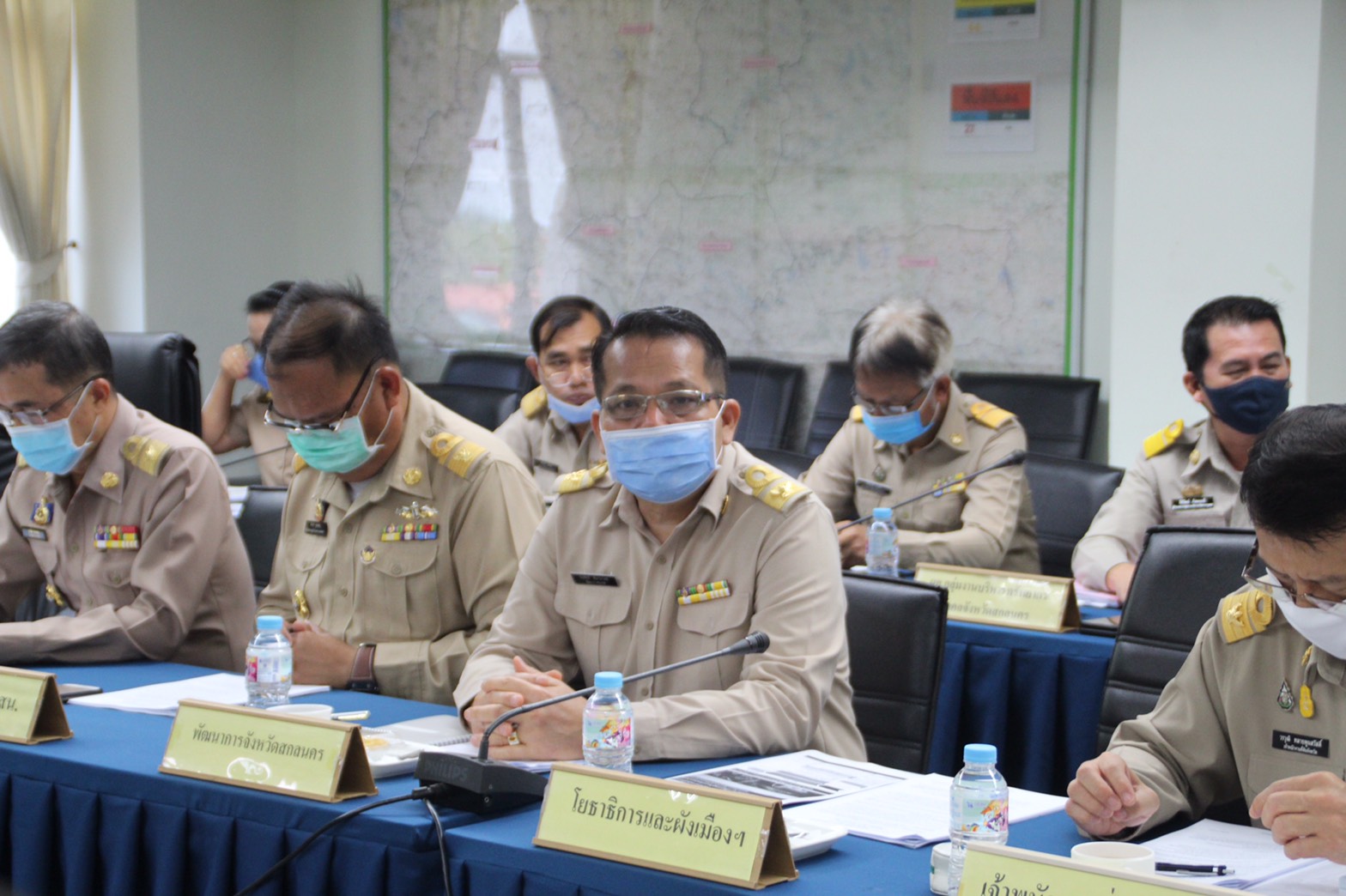พช.สกลนคร ร่วมประชุมหน่วยงานสังกัดกระทรวงมหาดไทยและนายอำเภอ