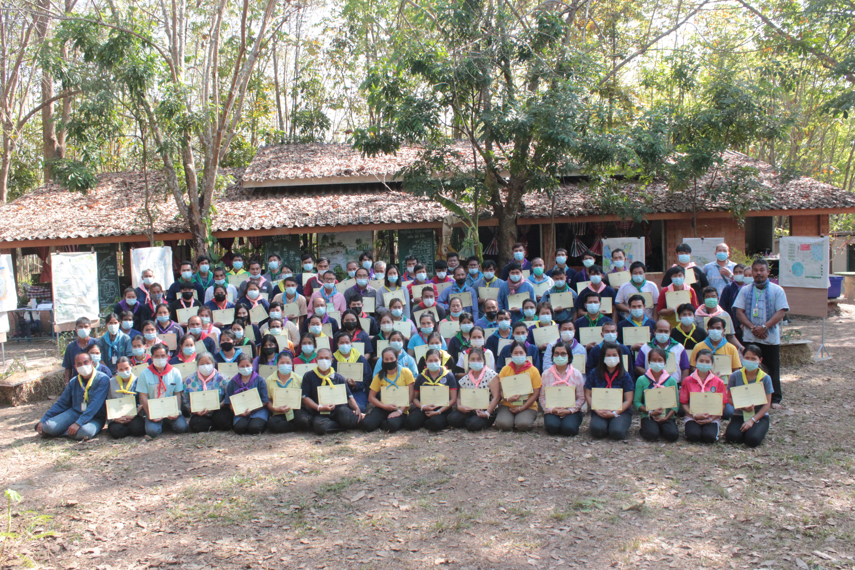 พจ. สกลนคร เป็นประธานปิดการฝึกอบรมเพิ่มทักษะระยะสั้นการพัฒนากสิกรรมสู่ระบบเศรษฐกิจพอเพียง รูปแบบ “โคก หนอง นา โมเดล” รุ่นที่ 1 ณ ศูนย์กสิกรรมธรรมชาติฅนฮักถิ่น สกลนคร