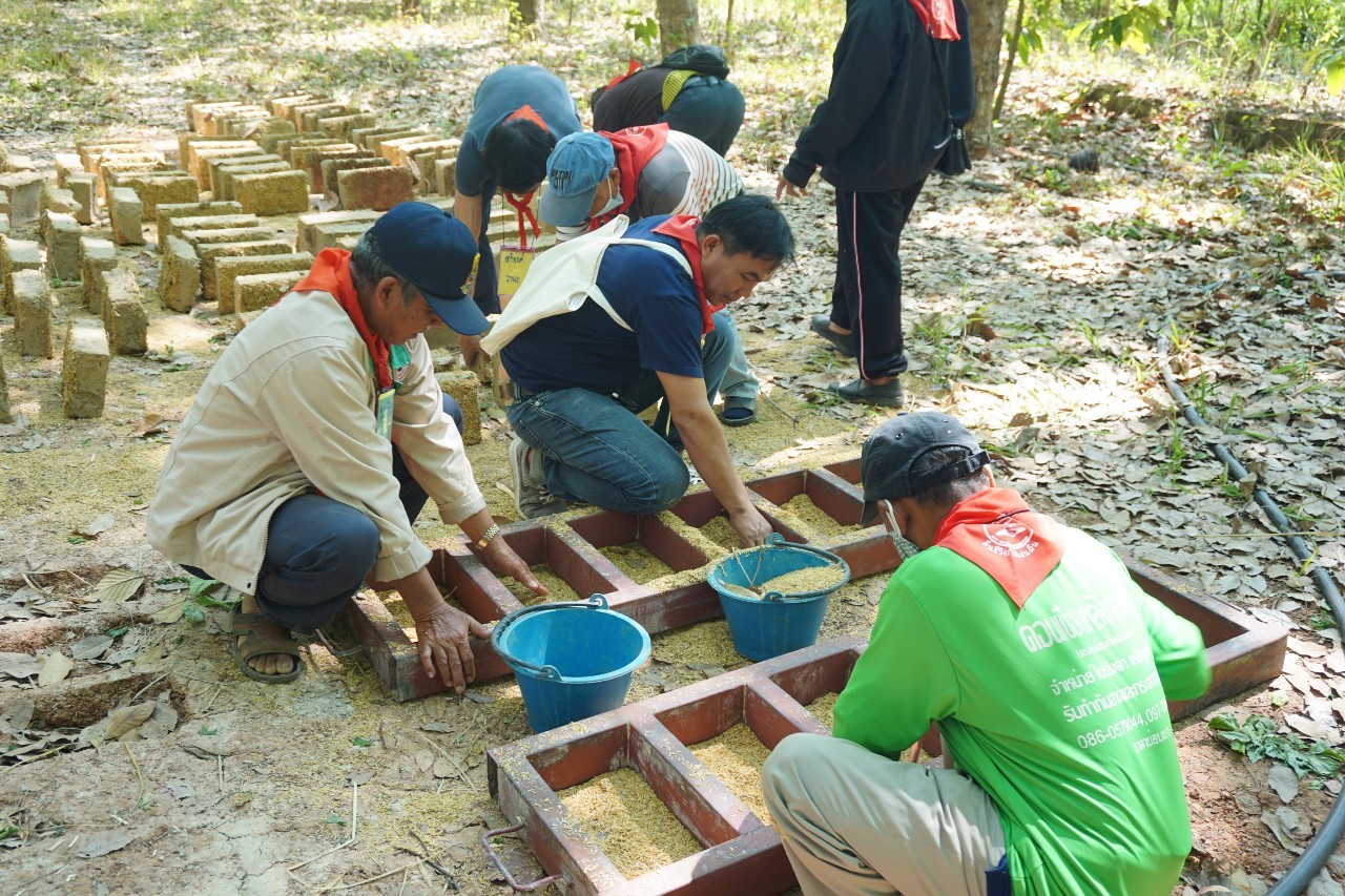 วันที่ 2 โครงการสร้างแกนนำขับเคลื่อนหมู่บ้านเศรษฐกิจพอเพียง รุ่นที่ 1 ณ ศูนย์กสิกรรมธรรมชาติฅนฮักถิ่น สกลนคร