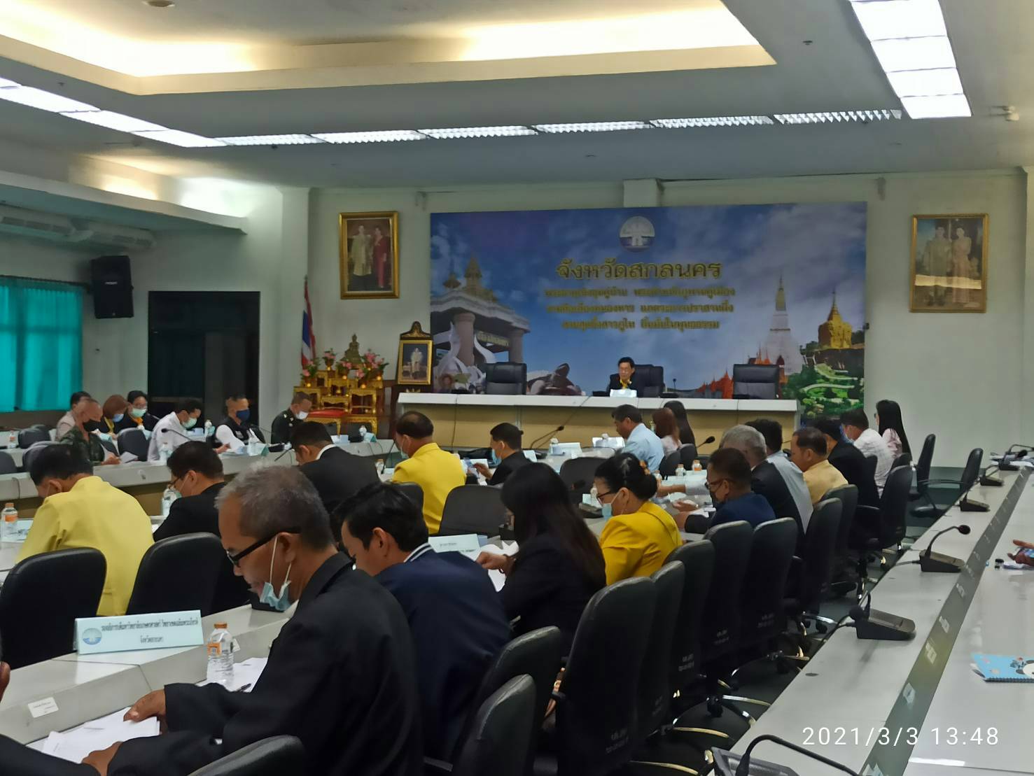 พช.สกลนคร ร่วมประชุมคณะกรรมการประสานงานการขับเคลื่อนและขยายผลโครงการอันเนื่องมาจากพระราชดำริและปรัชญาของเศรษฐกิจพอเพียง จังหวัดสกลนคร