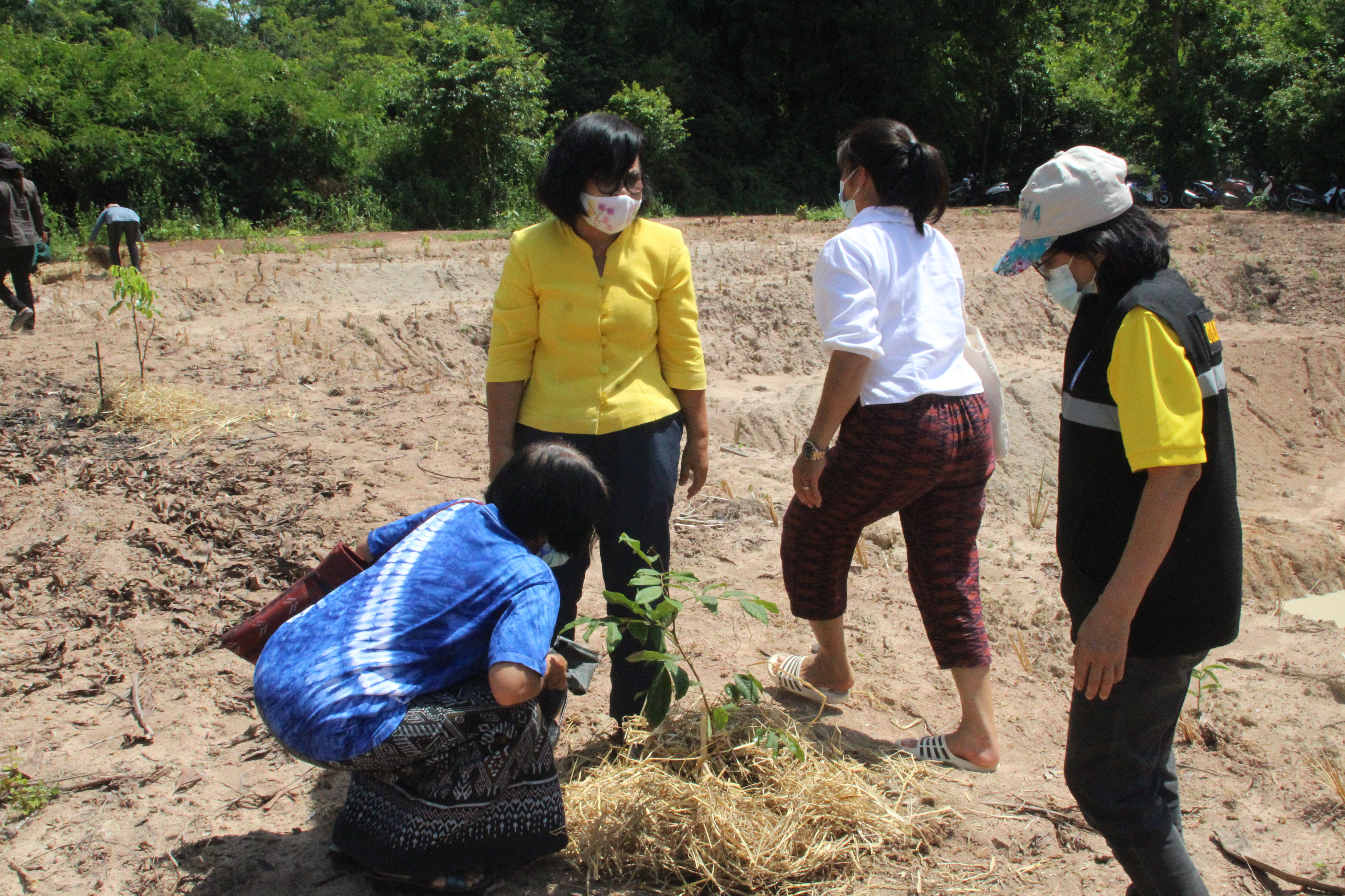 พช.สกลนคร ผนึกกำลังสตรีเอามื้อสามัคคี โคก หนอง นา