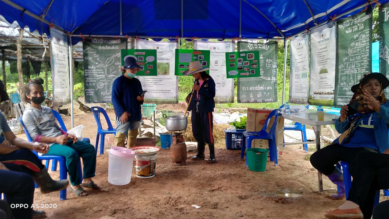 พช.พังโคน เอามื้อสามัคคี สร้างการเรียนรู้ แปลง HLM นางขนิษฐา จิตรเจริญ