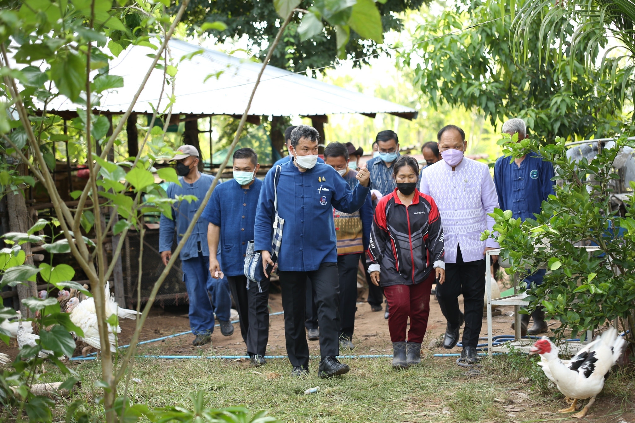 อธิบดี พช. และประธานสภาสตรีแห่งชาติ ในพระบรมราชินูปถัมภ์ เยี่ยมชมแปลง “โคก หนอง นา พช.” สกลนคร