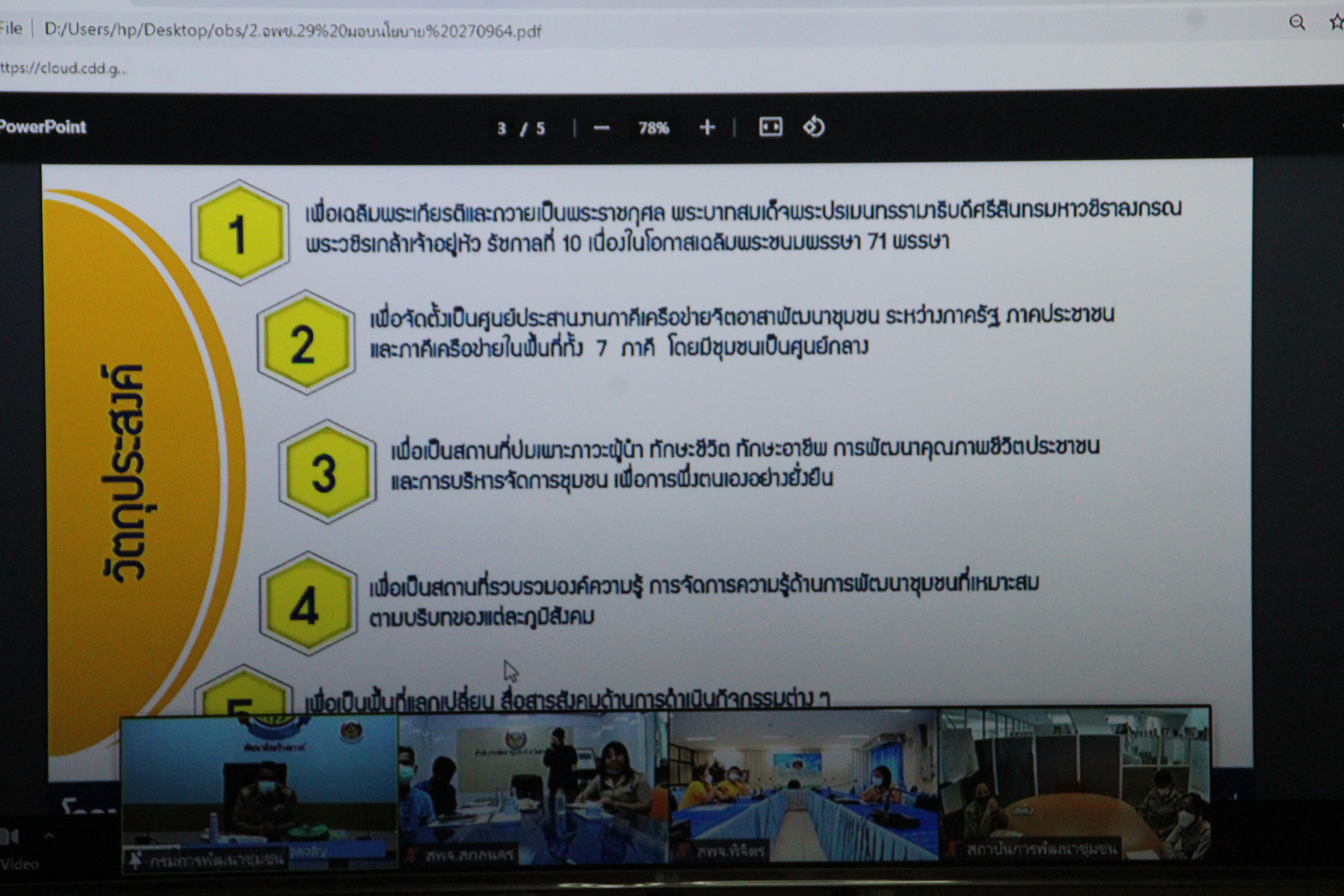 พช.สกลนคร : ร่วมประชุมโครงการส่งเสริมการขับเคลื่อนการดำเนินงานผู้นำจิตอาสาพัฒนาชุมชน