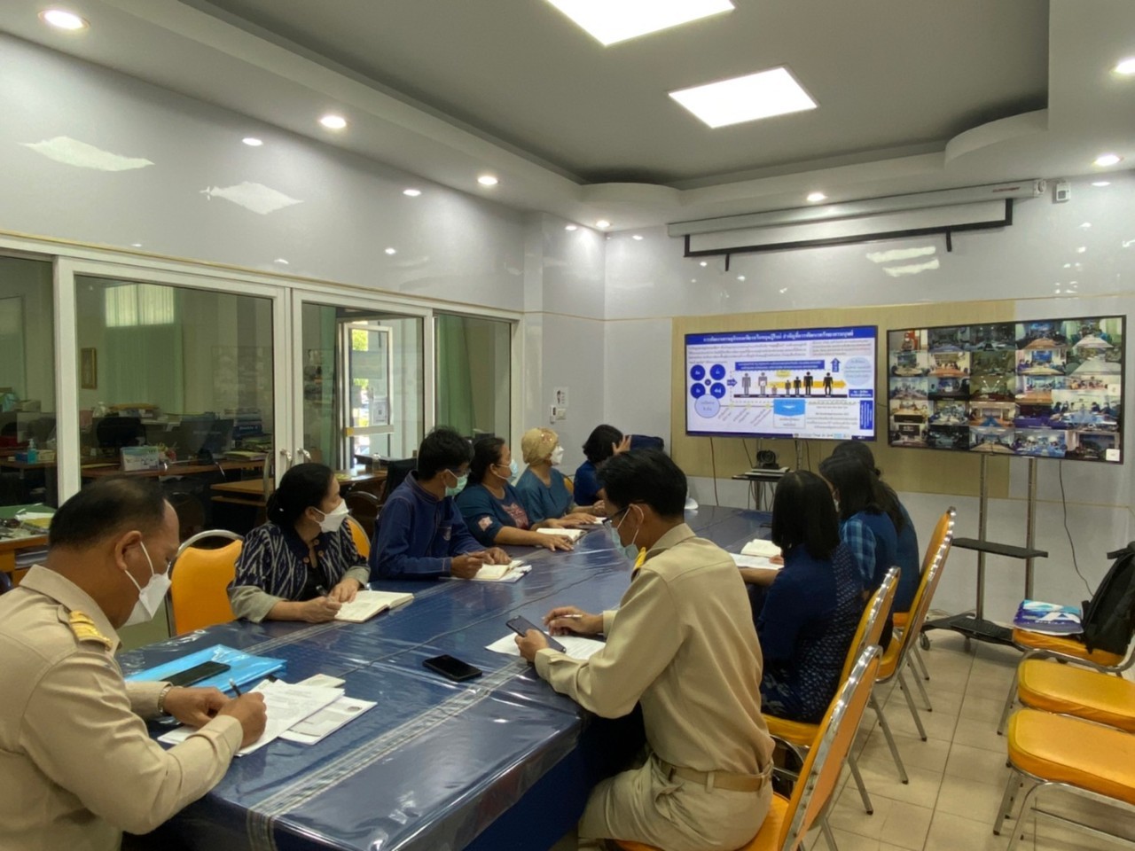 พช.สกลนคร : ร่วมการประชุมกรมการพัฒนาชุมชน ครั้งที่ 10/2564 ผ่านระบบ Conference