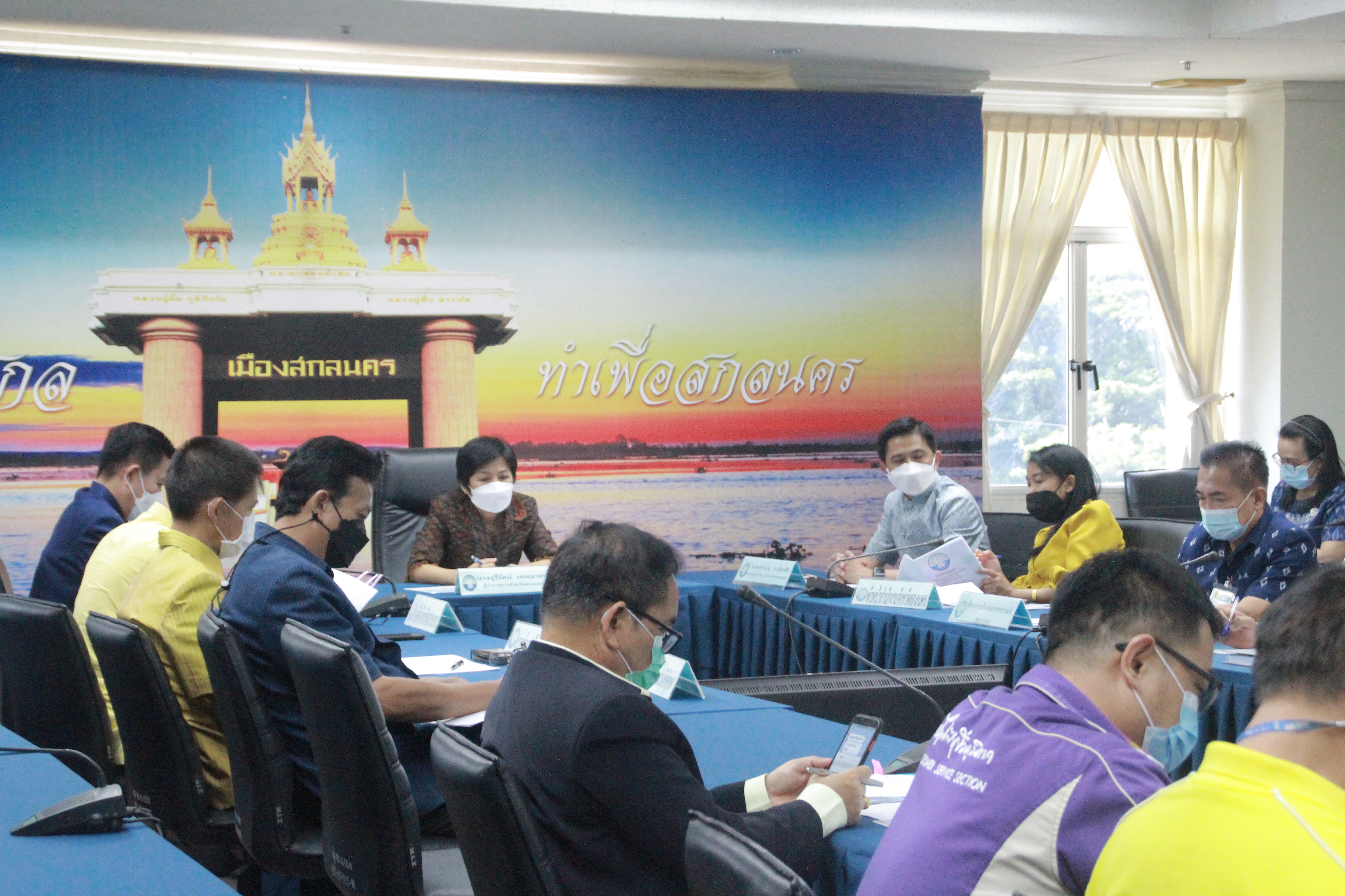 พจ.สกลนคร : ร่วมประชุมรับมอบนโยบาย ปลัดกระทรวงมหาดไทย ผ่านระบบวีดิทัศน์ทางไกล (VCS)