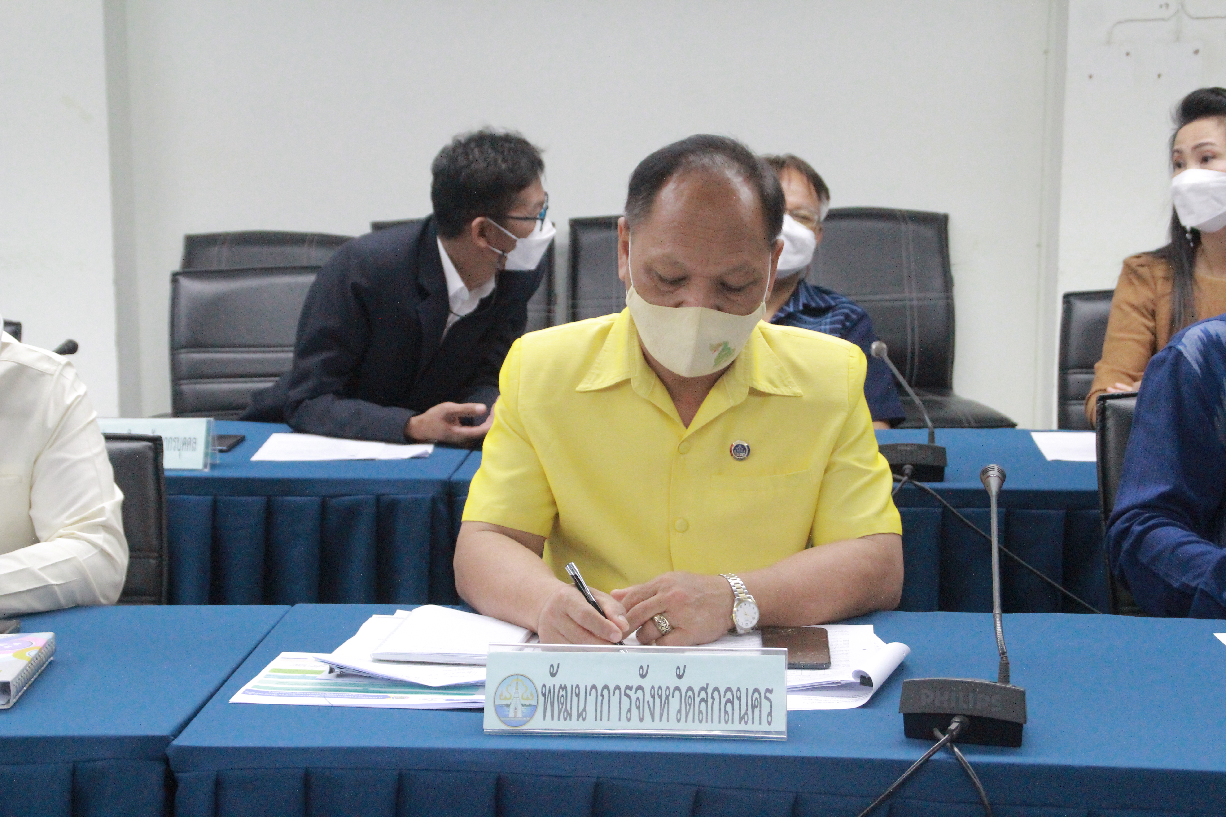 พจ.สกลนคร : ร่วมประชุมรับมอบนโยบาย ปลัดกระทรวงมหาดไทย ผ่านระบบวีดิทัศน์ทางไกล (VCS)