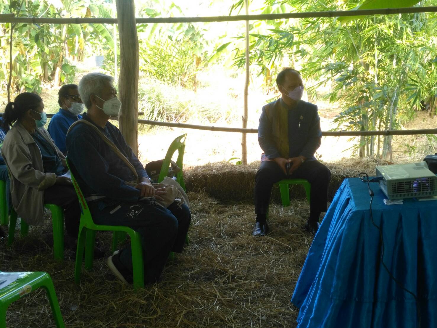 พจ.สกลนคร : ลงพื้นที่ให้กำลังใจผู้เข้าอบรมแกนนำขับเคลื่อนหมู่บ้านเศรษฐกิจพอเพียง