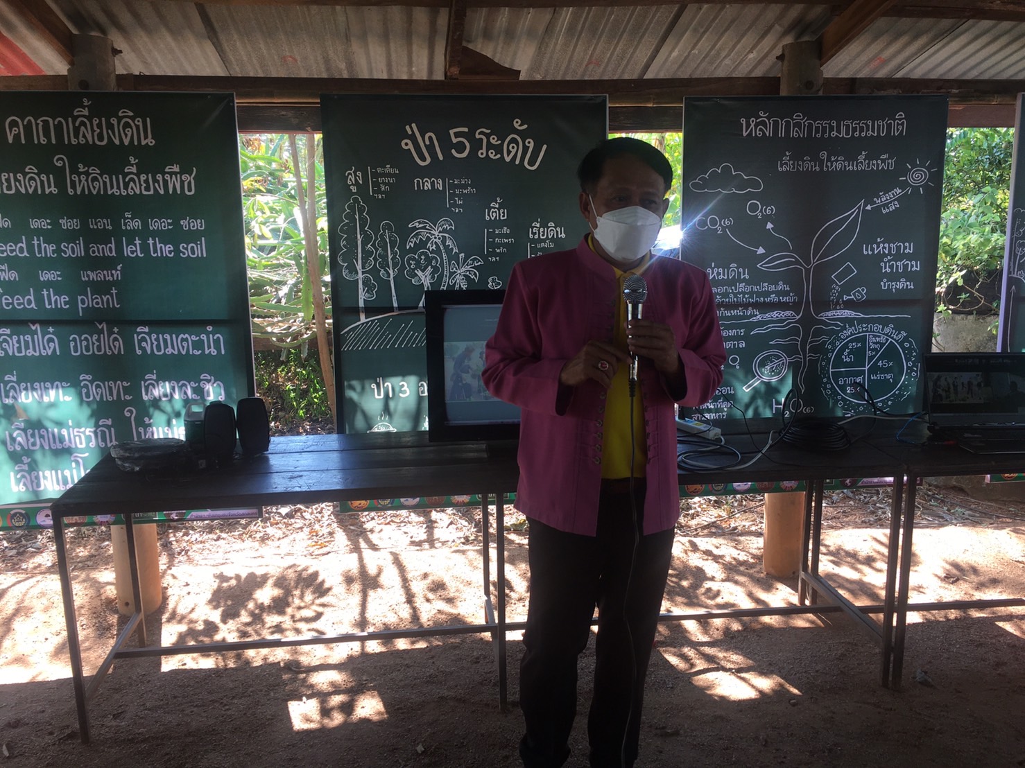 พจ.สกลนคร : ลงพื้นที่ให้กำลังใจผู้เข้าอบรมแกนนำขับเคลื่อนหมู่บ้านเศรษฐกิจพอเพียง