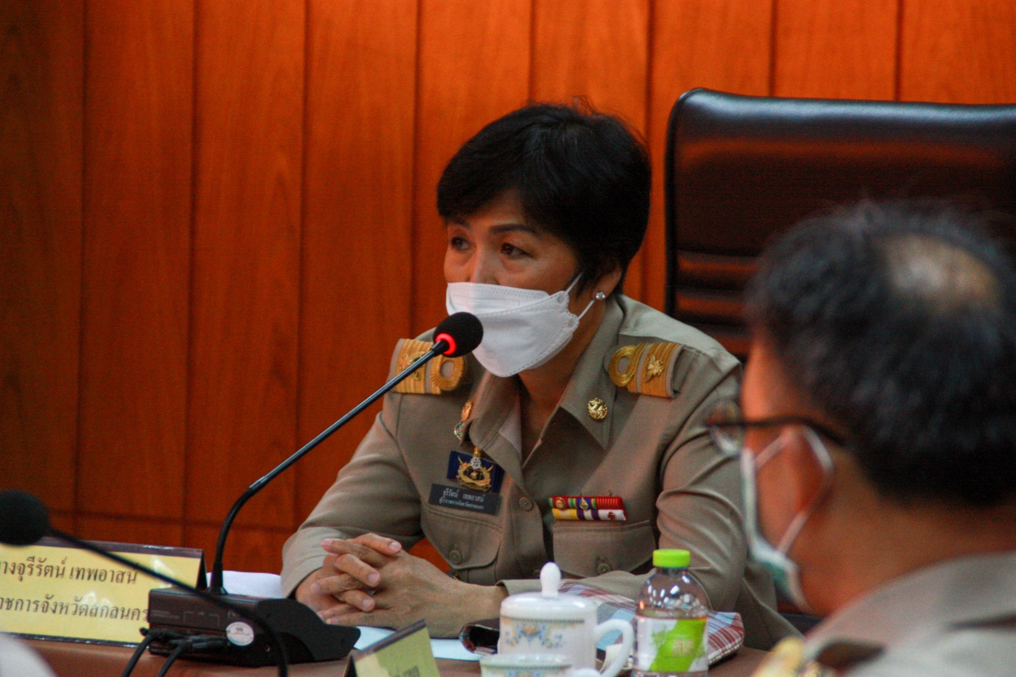 พช.สกลนคร : ร่วมประชุมหน่วยงานสังกัดกระทรวงมหาดไทยและนายอำเภอ