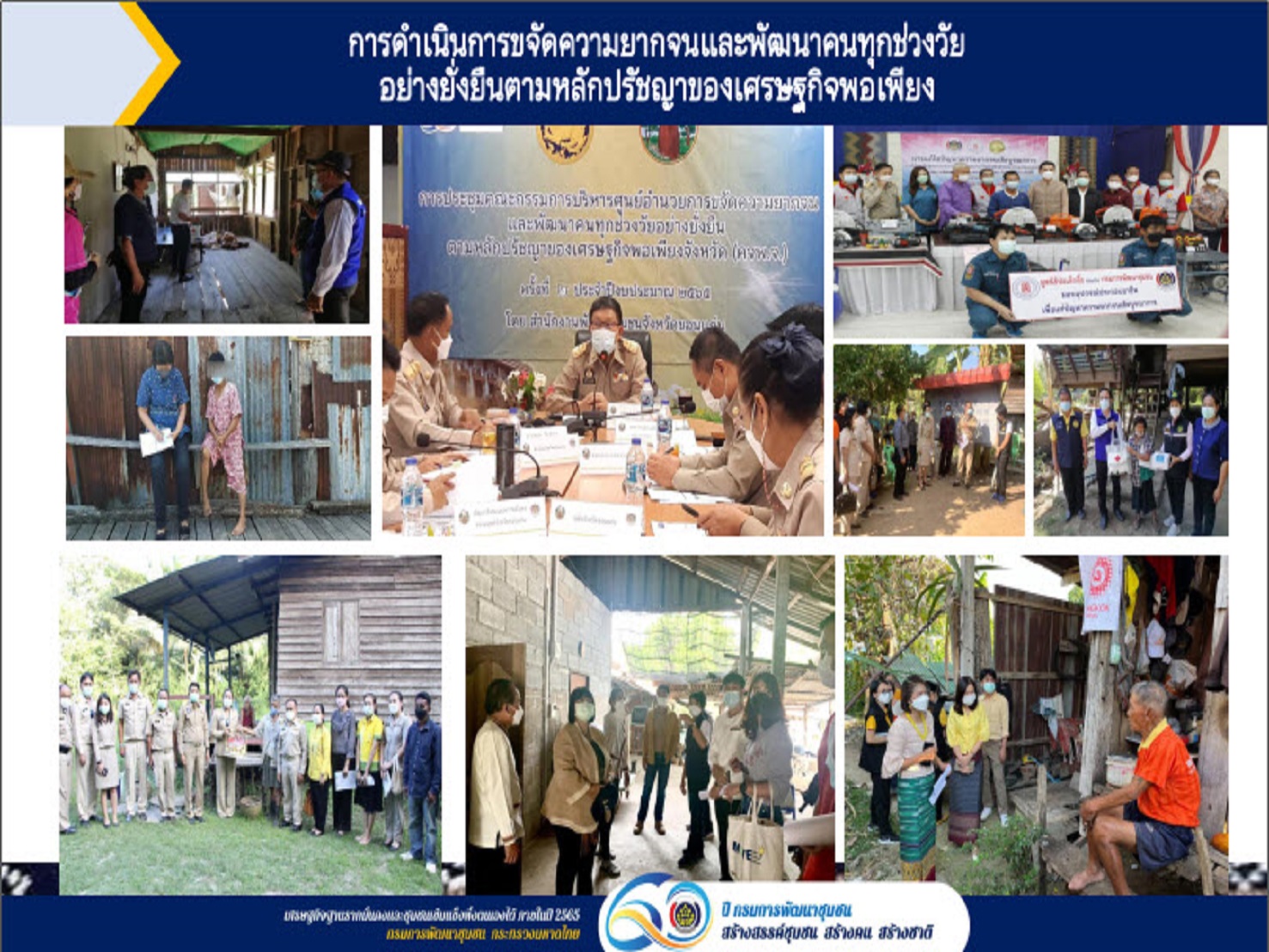 พช.สกลนคร : ร่วมการประชุมกรมการพัฒนาชุมชน ครั้งที่ 1/2565 ผ่านระบบ Conference