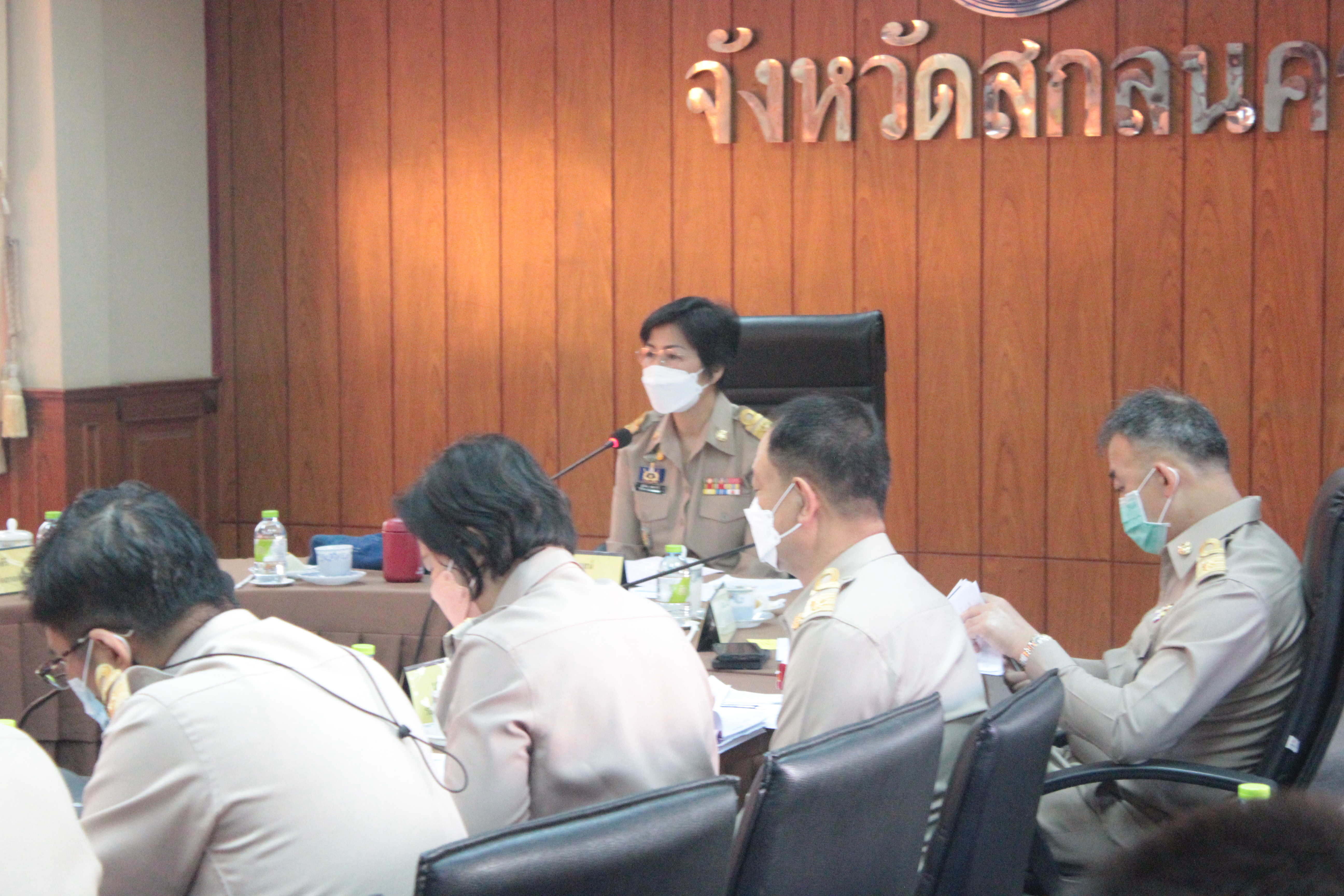 พจ.สกลนคร : ร่วมประชุมหัวหน้าส่วนราชการสังกัดกระทรวงมหาดไทย เดือนกุมภาพันธ์ 2565