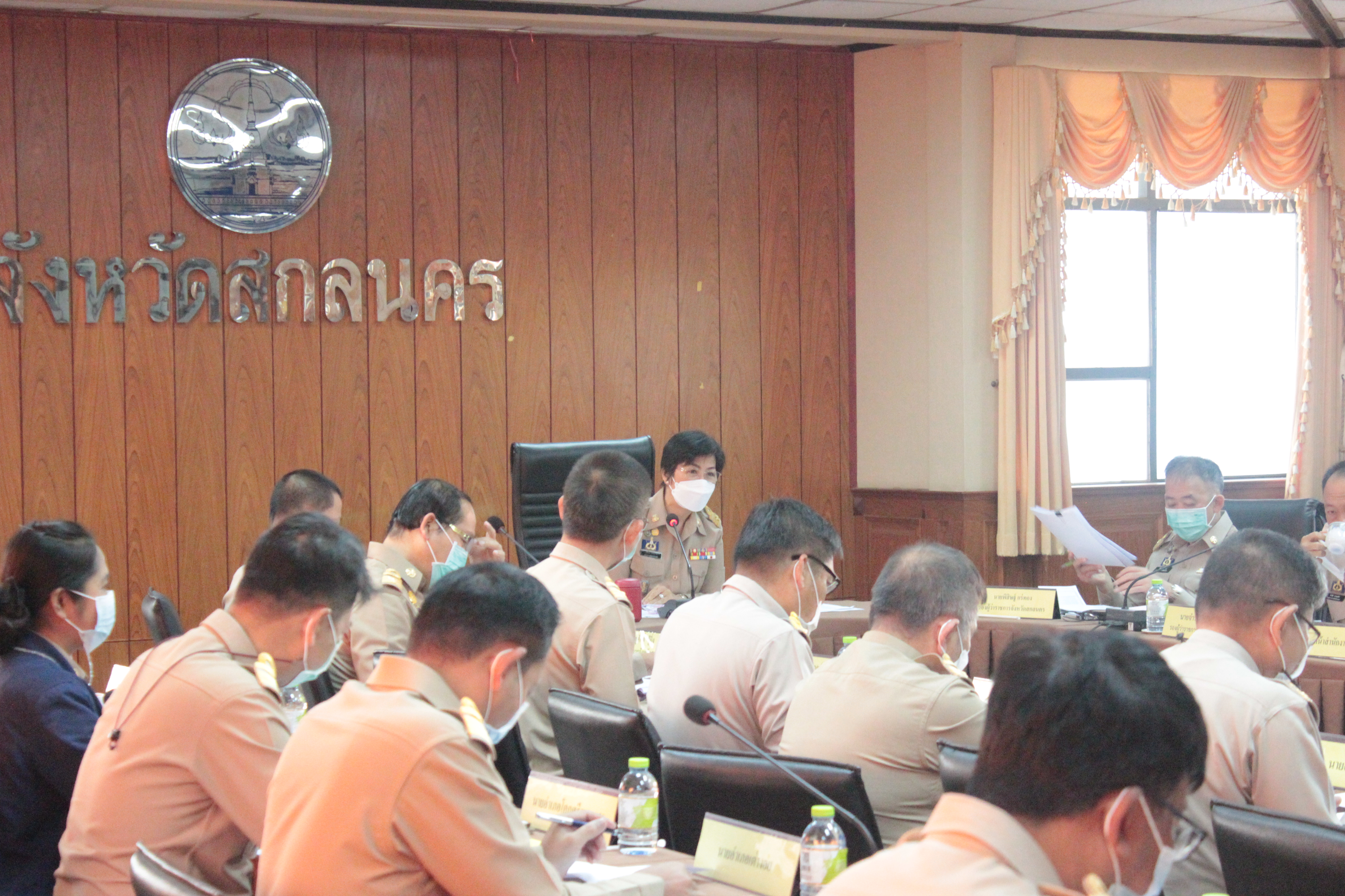 พจ.สกลนคร : ร่วมประชุมหัวหน้าส่วนราชการสังกัดกระทรวงมหาดไทย เดือนกุมภาพันธ์ 2565