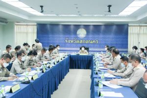 พจ.สกลนคร : ร่วมประชุมหน่วยงานสังกัดกระทรวงมหาดไทยและนายอำเภอ เดือนมีนาคม 2565