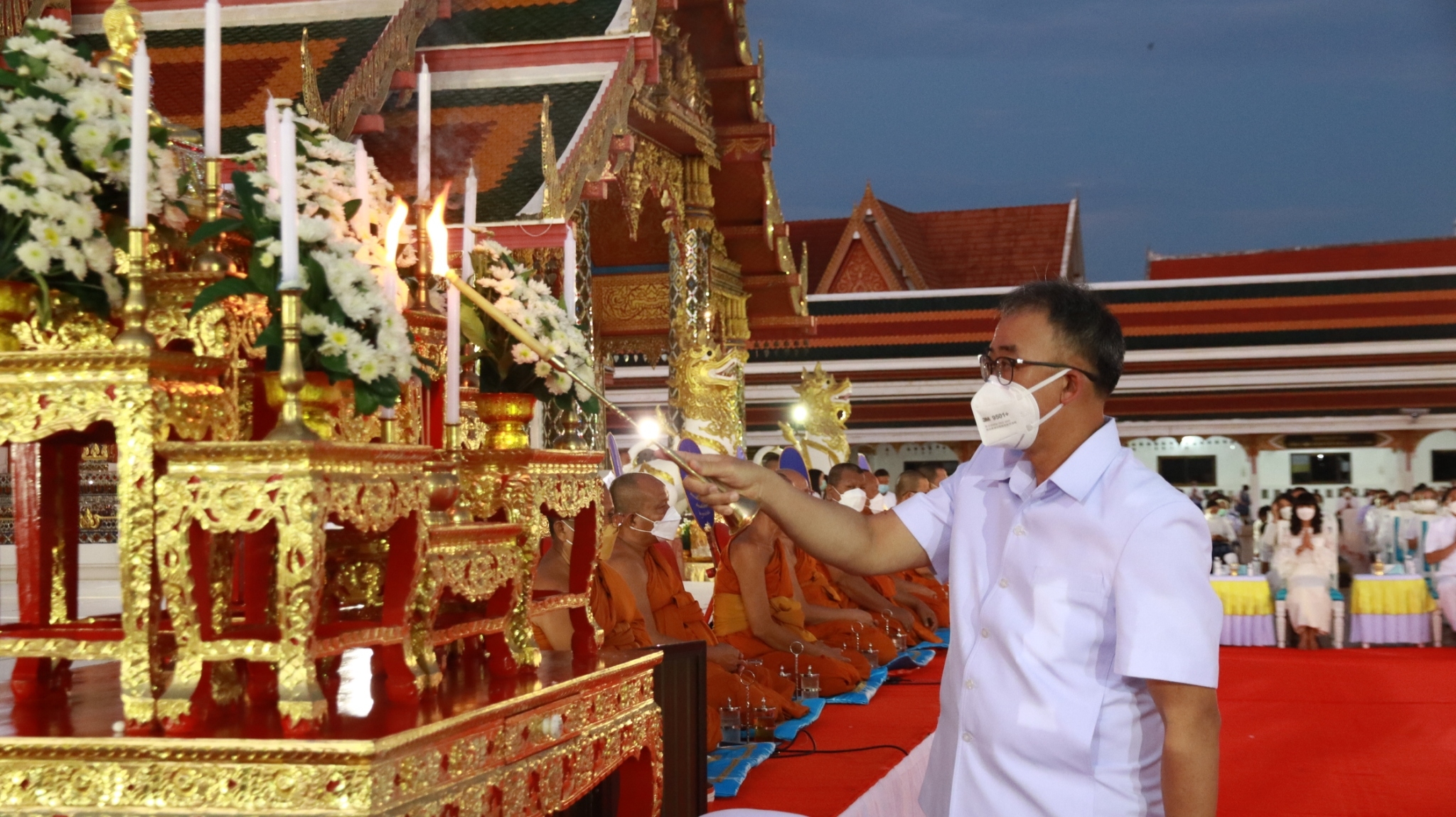 จังหวัดสกลนคร : เจริญพระพุทธมนต์ “มหาสงกรานต์ มหามงคล น้ำมนต์ 3 พระอารามหลวง”