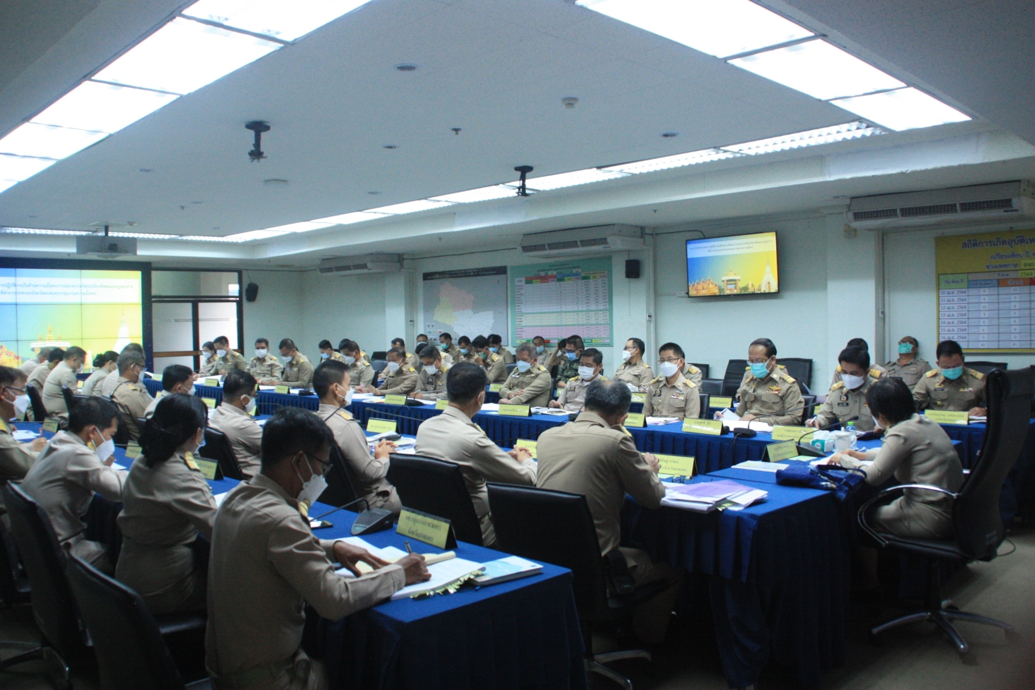 พัฒนาการจังหวัดสกลนคร : ร่วมประชุมหน่วยงานสังกัดกระทรวงมหาดไทยและนายอำเภอ เดือนเมษายน 2565