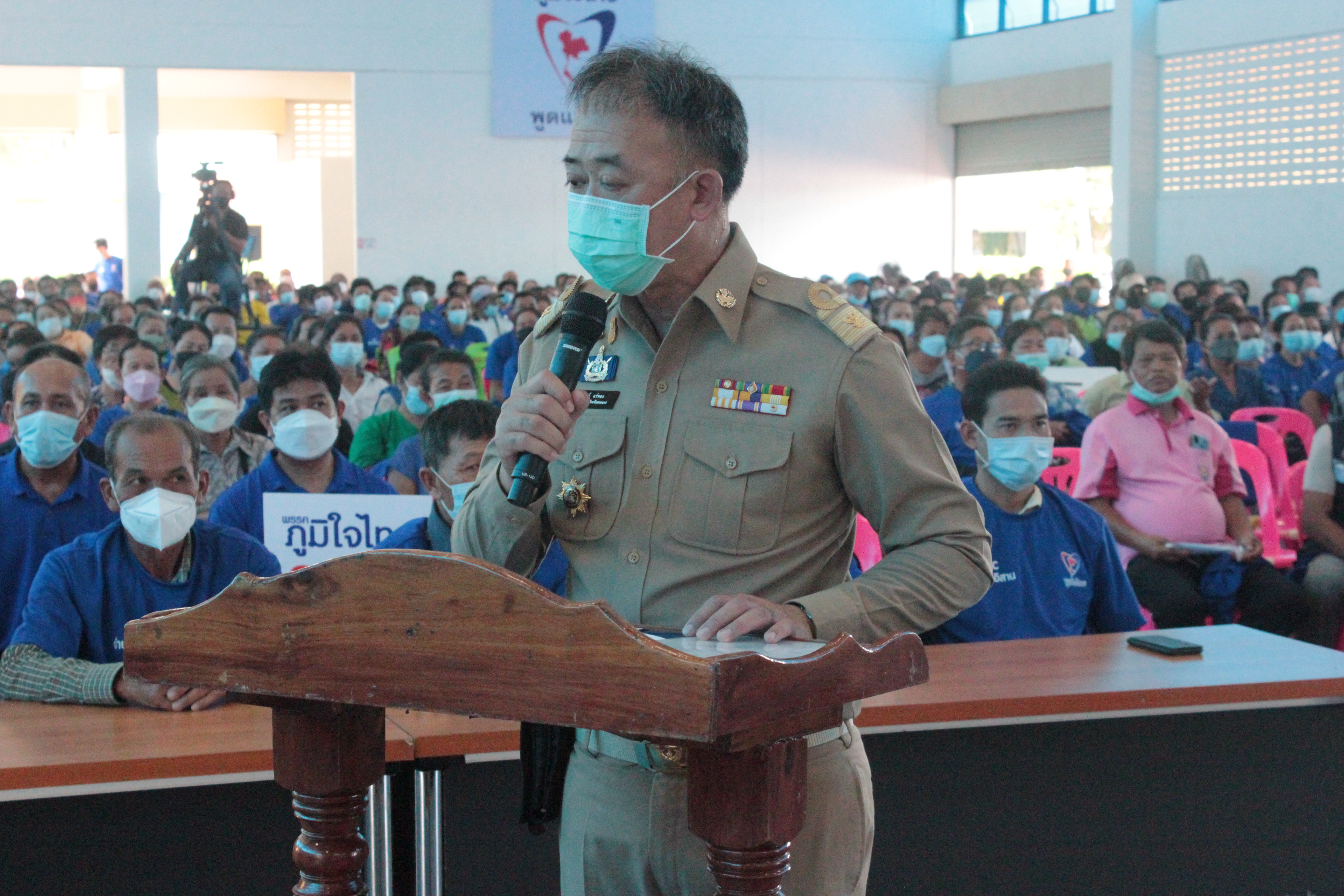 จังหวัดสกลนคร : รับการตรวจเยี่ยมจากรัฐมนตรีช่วยว่าการกระทรวงมหาดไทย (ดร.ทรงศักดิ์ ทองศรี) ตรวจราชการด้านงานพัฒนาชุมชน