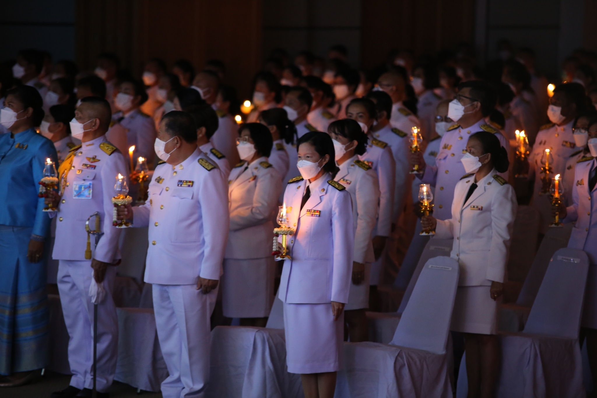 จังหวัดสกลนคร : จัดพิธีถวายเครื่องราชสักการะ วางพานพุ่มและพิธีจุดเทียนถวายพระพรชัยมงคล สมเด็จพระนางเจ้าสิริกิติ์ พระบรมราชินีนาถ พระบรมราชชนนีพันปีหลวง เนื่องในโอกาสมหามงคลเฉลิมพระชนมพรรษา 90 พรรษา 12 สิงหาคม 2565