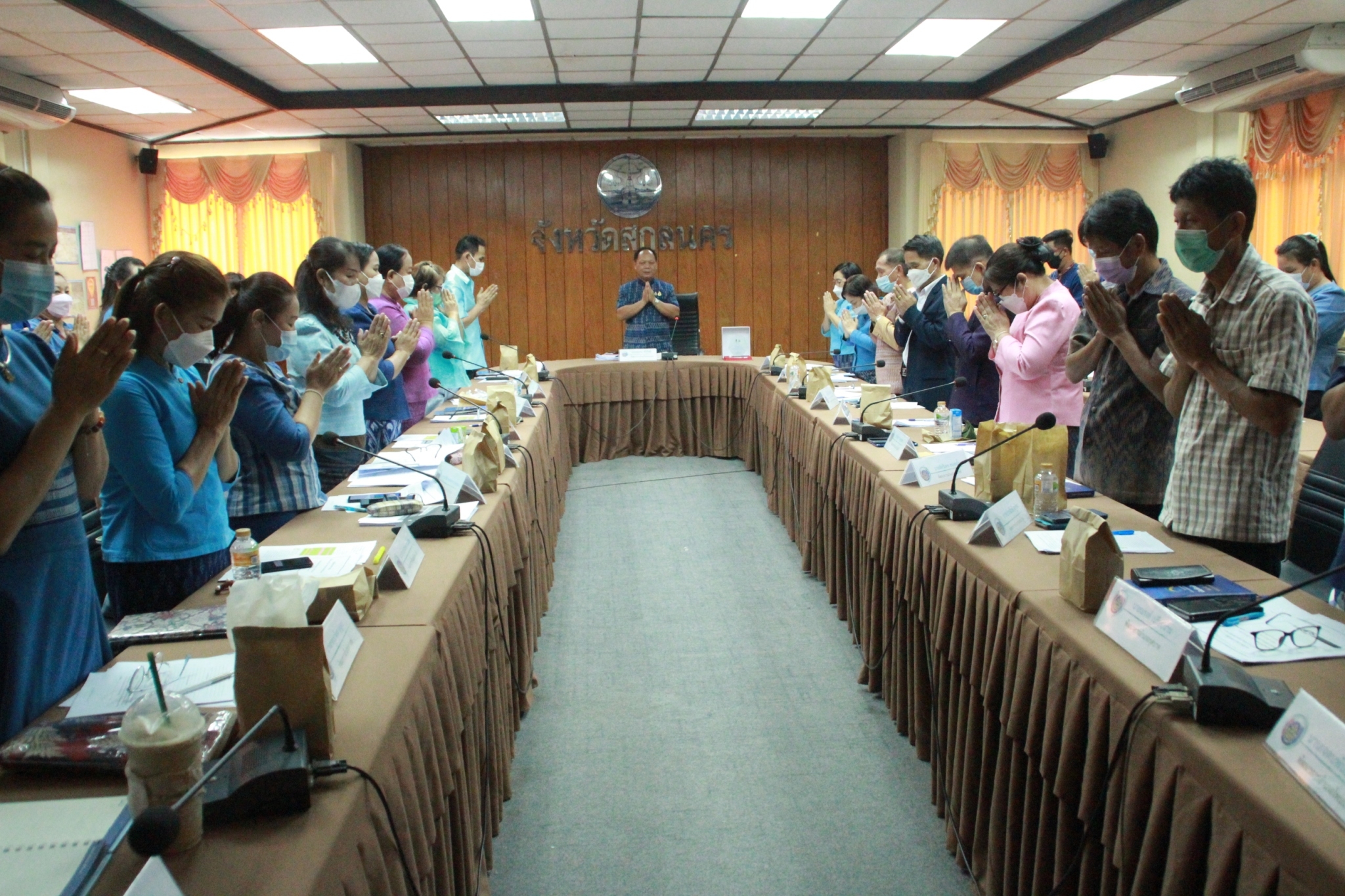 พช.สกลนคร : จัดประชุมผู้บริหารและนักวิชาการพัฒนาชุมชนจังหวัดสกลนคร  ประจำเดือนสิงหาคม 2565