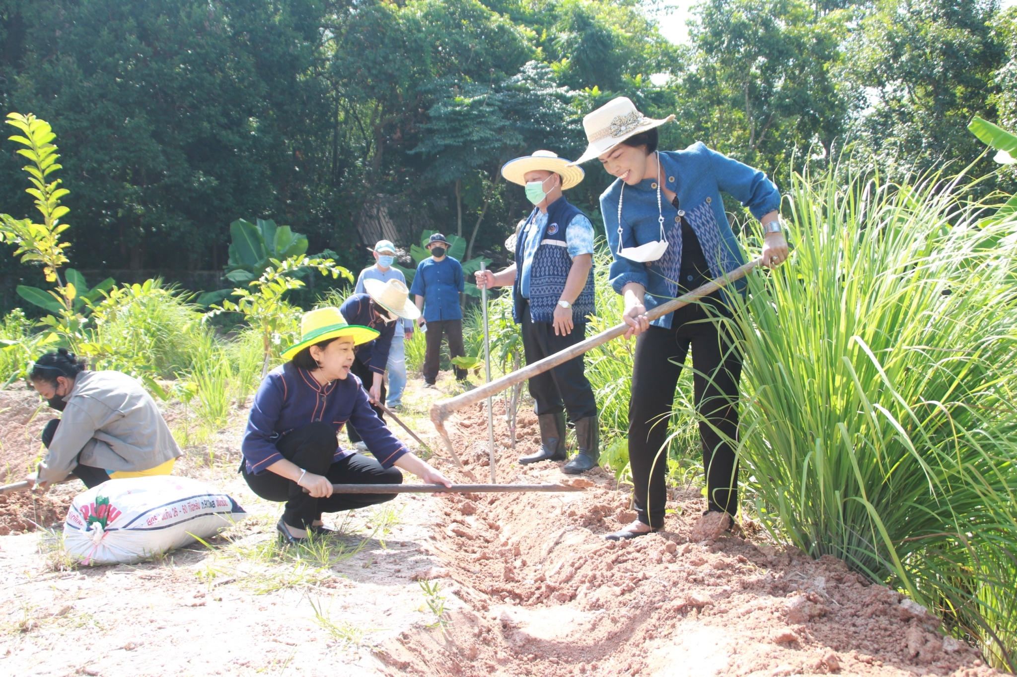 พัฒนาการจังหวัดสกลนคร : นำทีมเจ้าหน้าที่พัฒนาชุมชนจังหวัดสกลนคร ร่วมเอามื้อสามัคคี “โคก หนอง นา พัฒนาชุมชน”