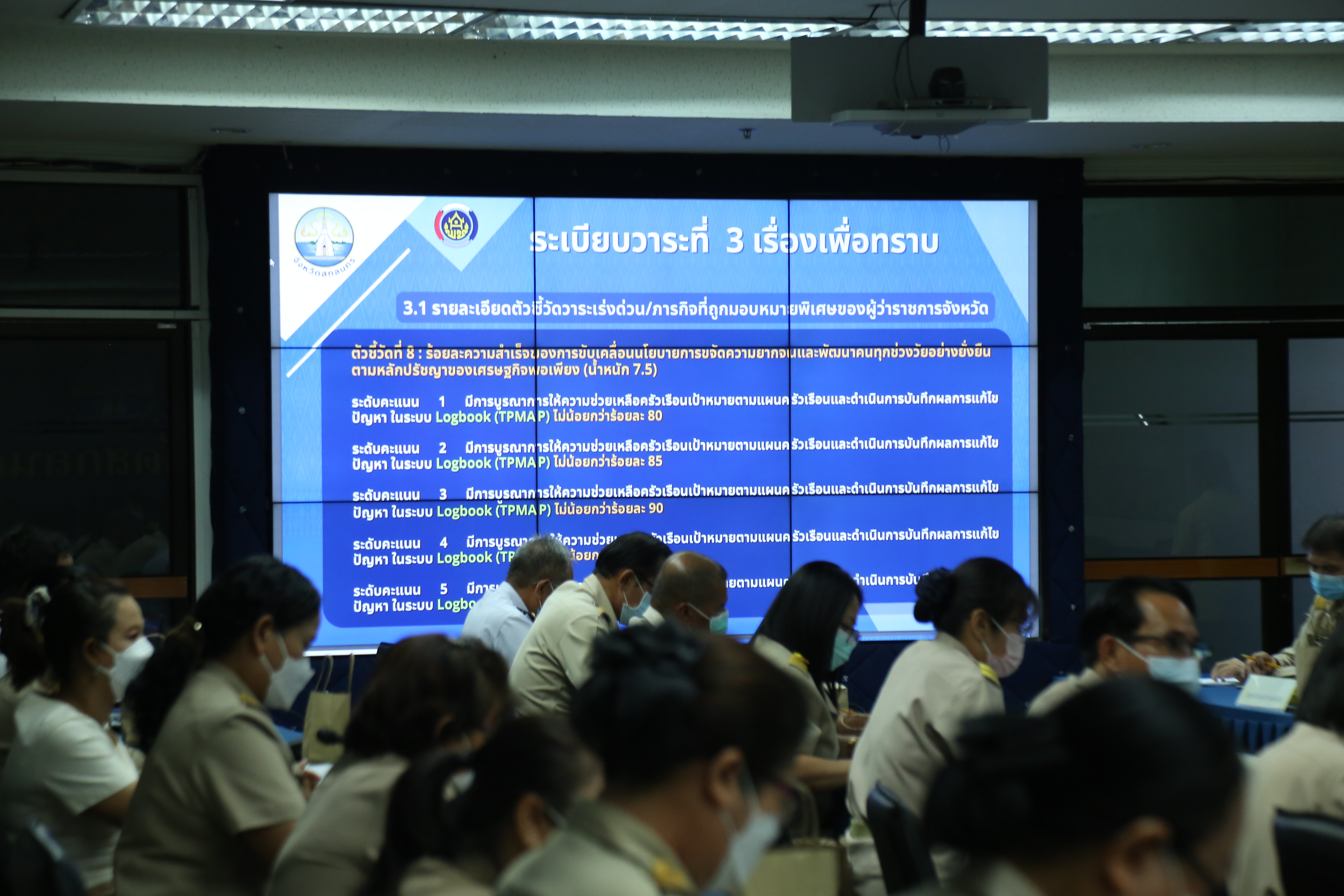 จังหวัดสกลนคร : ประชุมคณะกรรมการบริหารศูนย์อำนวยการขจัดความยากจนและพัฒนาคนทุกช่วงวัยอย่างยั่งยืนตามหลักปรัชญาของเศรษฐกิจพอเพียงจังหวัดสกลนคร (คจพ.จ.)
