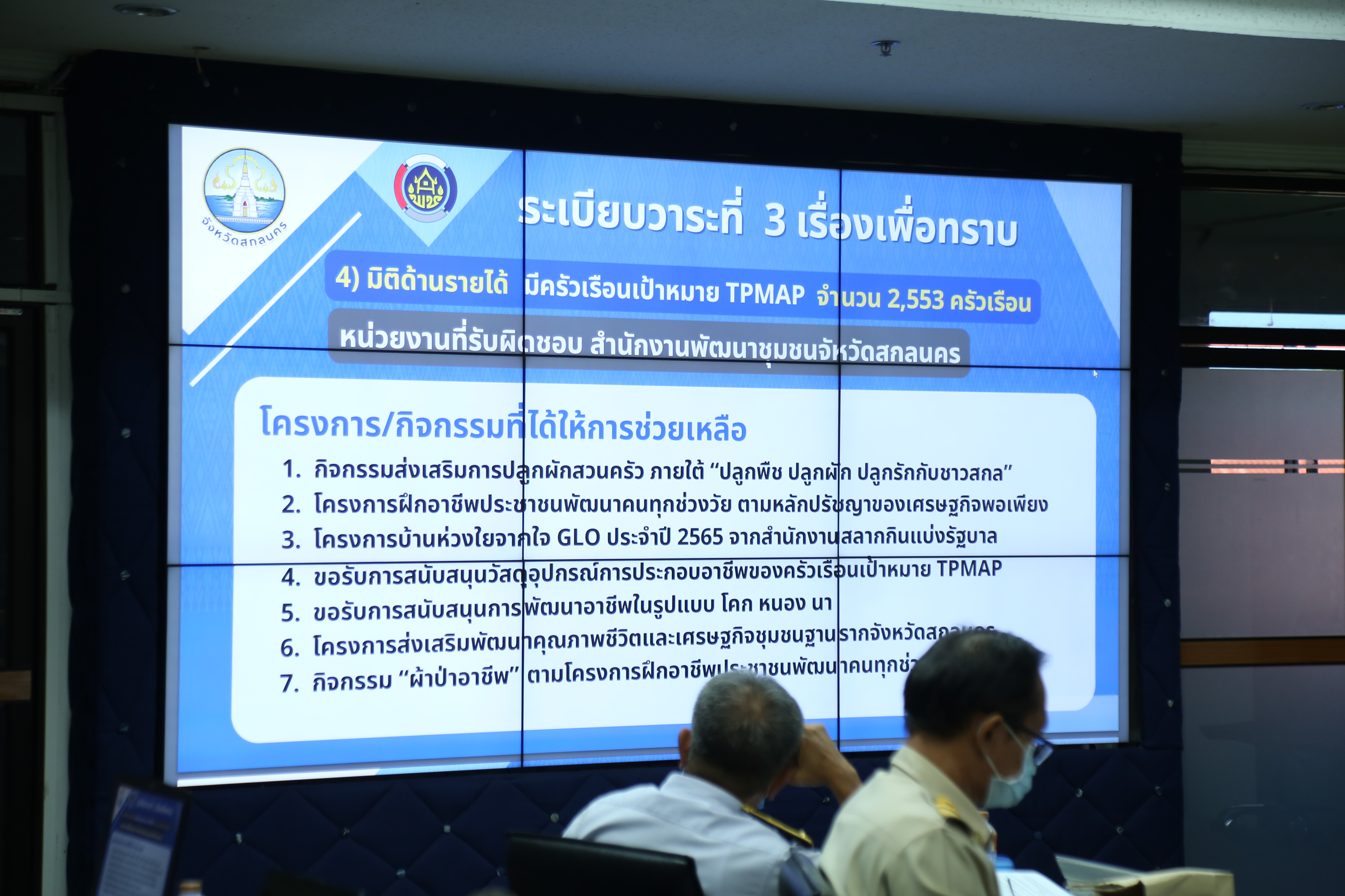จังหวัดสกลนคร : ประชุมคณะกรรมการบริหารศูนย์อำนวยการขจัดความยากจนและพัฒนาคนทุกช่วงวัยอย่างยั่งยืนตามหลักปรัชญาของเศรษฐกิจพอเพียงจังหวัดสกลนคร (คจพ.จ.)