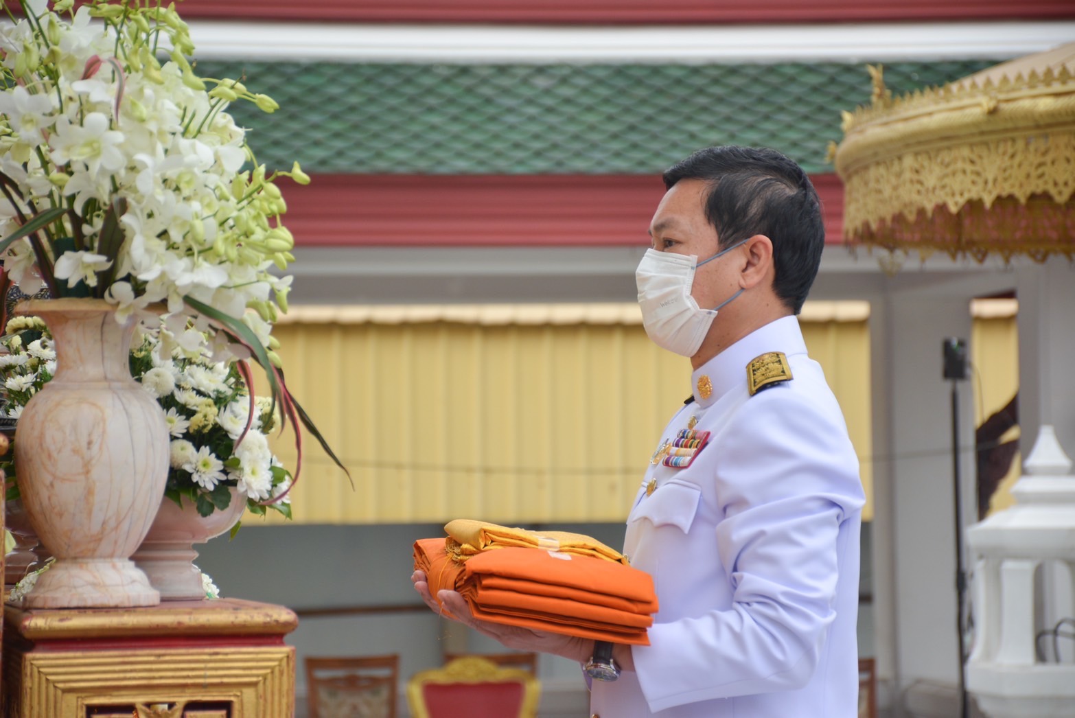 พช. สกลนคร : ร่วมพิธีถวายผ้าพระกฐินพระราชทาน กรมการพัฒนาชุมชน กระทรวงมหาดไทย ประจำปี 2565