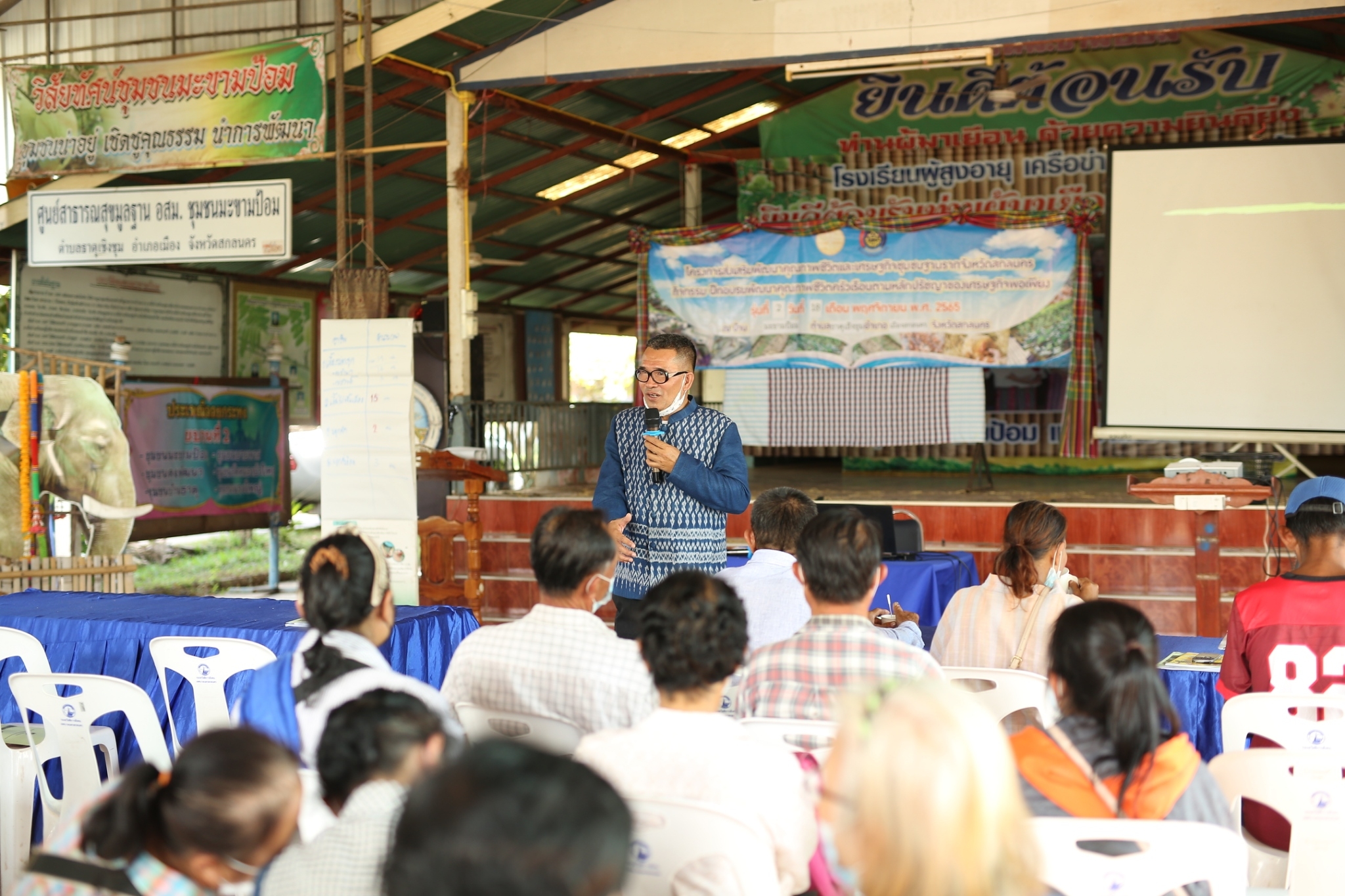 ผู้ว่าราชการจังหวัดสกลนคร : เปิดการฝึกอบรมเพื่อพัฒนาคุณภาพชีวิต เพิ่มทักษะความรู้ด้านอาชีพแก่ครัวเรือนตกเกณฑ์ TPMAP มิติรายได้ ของจังหวัดสกลนคร พัฒนาสู่ความยั่งยืน ในปี 2566