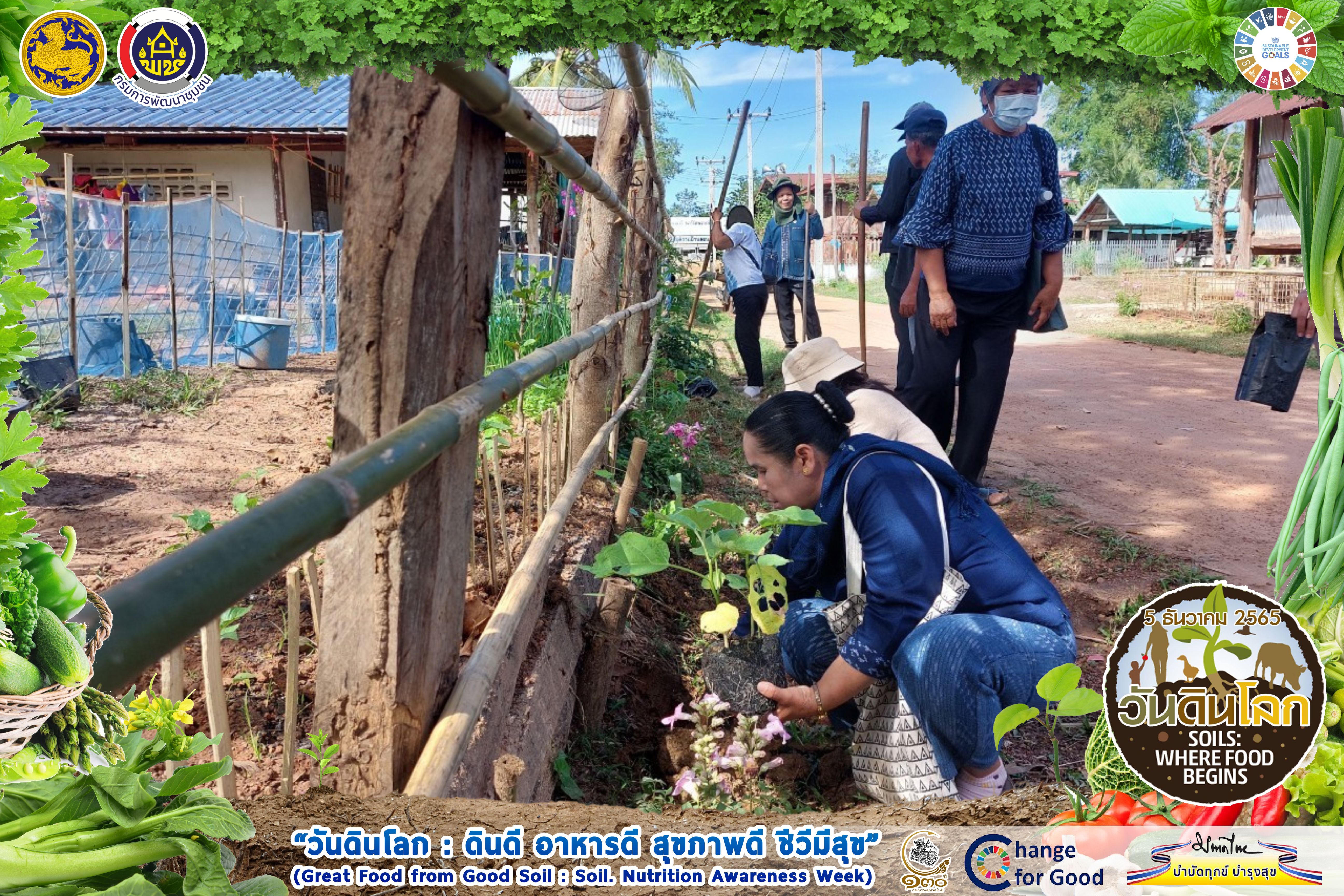 พช. สกลนครร่วมกับคณะกรรมการพัฒนาสตรีอำเภอพรรณานิคม ดำเนินงานโครงการ”สตรีอาสาพัฒนาเศรษฐกิจพอเพียง ปลูกพืช ปลูกผัก เพื่อสร้างความมั่นคงทางอาหาร ในเขตพื้นที่ตำบลสว่าง อำเภอพรรณานิคม จังหวัดสกลนคร