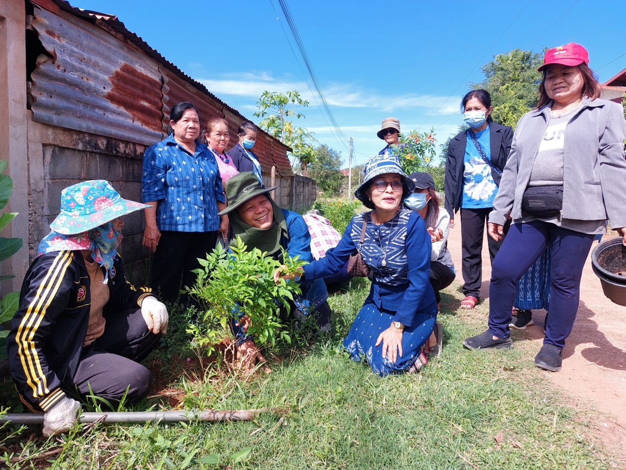 พช. สกลนครร่วมกับคณะกรรมการพัฒนาสตรีอำเภอพรรณานิคม ดำเนินงานโครงการ”สตรีอาสาพัฒนาเศรษฐกิจพอเพียง ปลูกพืช ปลูกผัก เพื่อสร้างความมั่นคงทางอาหาร ในเขตพื้นที่ตำบลสว่าง อำเภอพรรณานิคม จังหวัดสกลนคร