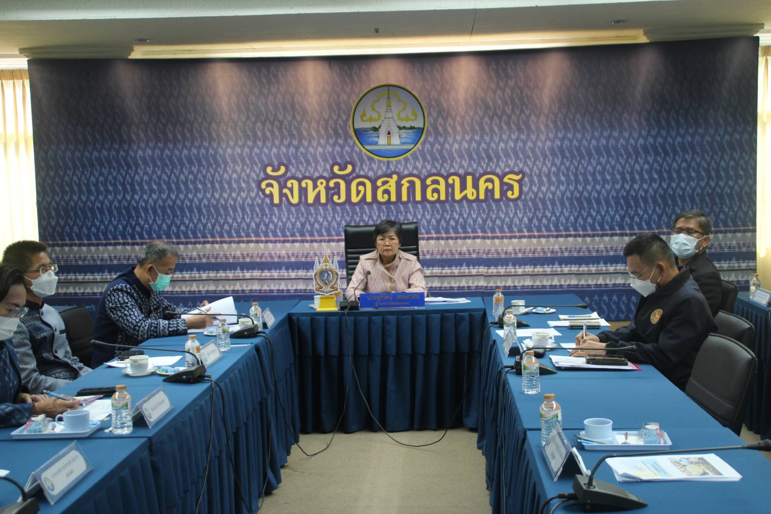 จังหวัดสกลนคร : ร่วมประชุมขับเคลื่อนและติดตามงานนโยบายของรัฐบาล งานภารกิจสำคัญของกระทรวงมหาดไทย ประจำปีงบประมาณ พ.ศ. 2566 (VCS)