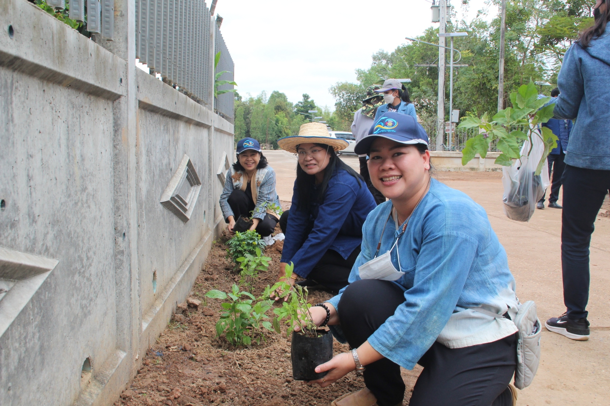 ผู้ตรวจราชการกรม กรมการพัฒนาชุมชน กระทรวงมหาดไทย  : ร่วมจัดกิจกรรม เอามื้อสามัคคี ปรับปรุงภูมิทัศน์บริเวณหมู่บ้าน บ้านหนองแข้ หมู่ที่ 5 ตำบลตองโขบ อำเภอโคกศรีสุพรรณ จังหวัดสกลนคร