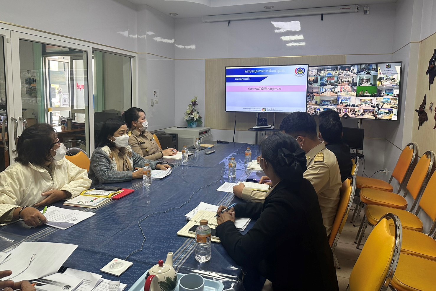 พช.สกลนคร : ร่วมประชุมกรมการพัฒนาชุมชน กระทรวงมหาดไทย ครั้งที่ 1/2566 ผ่านระบบ Conference