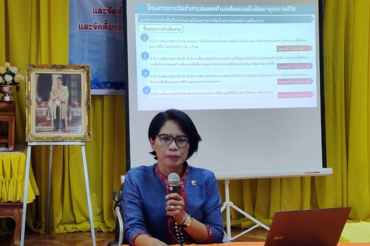 พช.สกลนคร : ดำเนินโครงการการจัดทำสารสนเทศตำบลต้นแบบเพื่อพัฒนาคุณภาพชีวิต ประจำปี 2566