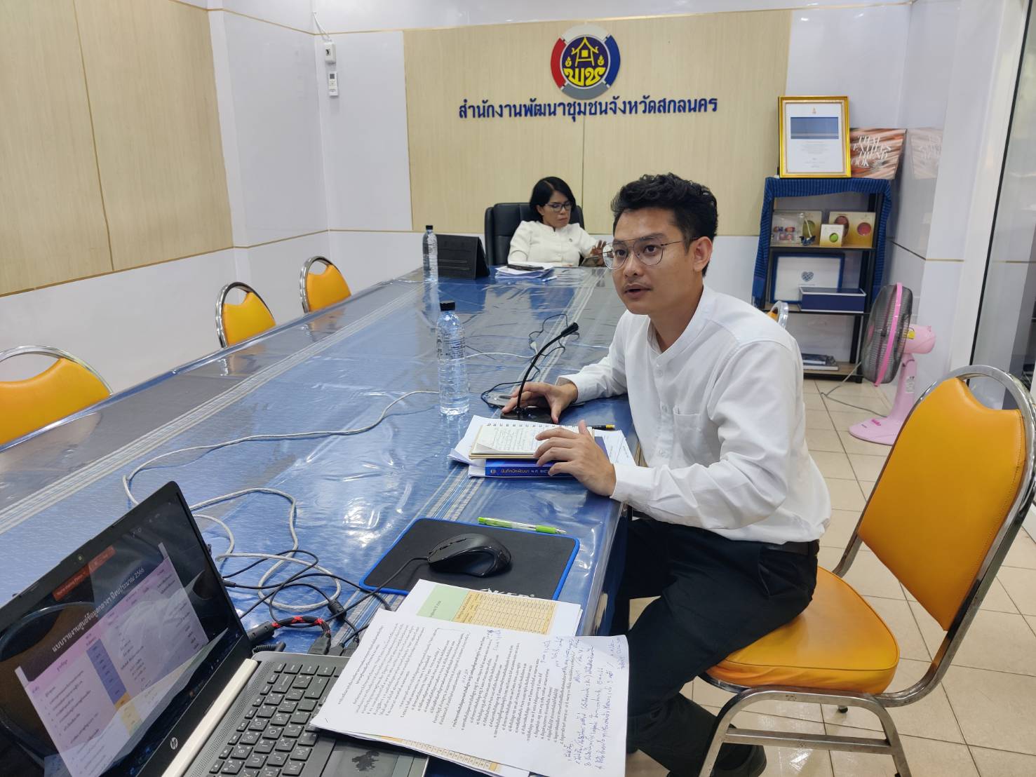 ? พช.สกลนคร : ขับเคลื่อนการดำเนินงานโครงการพัฒนาชุมชนดิจิทัล 4.0  ประจำปี 2566  ผ่านระบบ  Cisco Webex ?