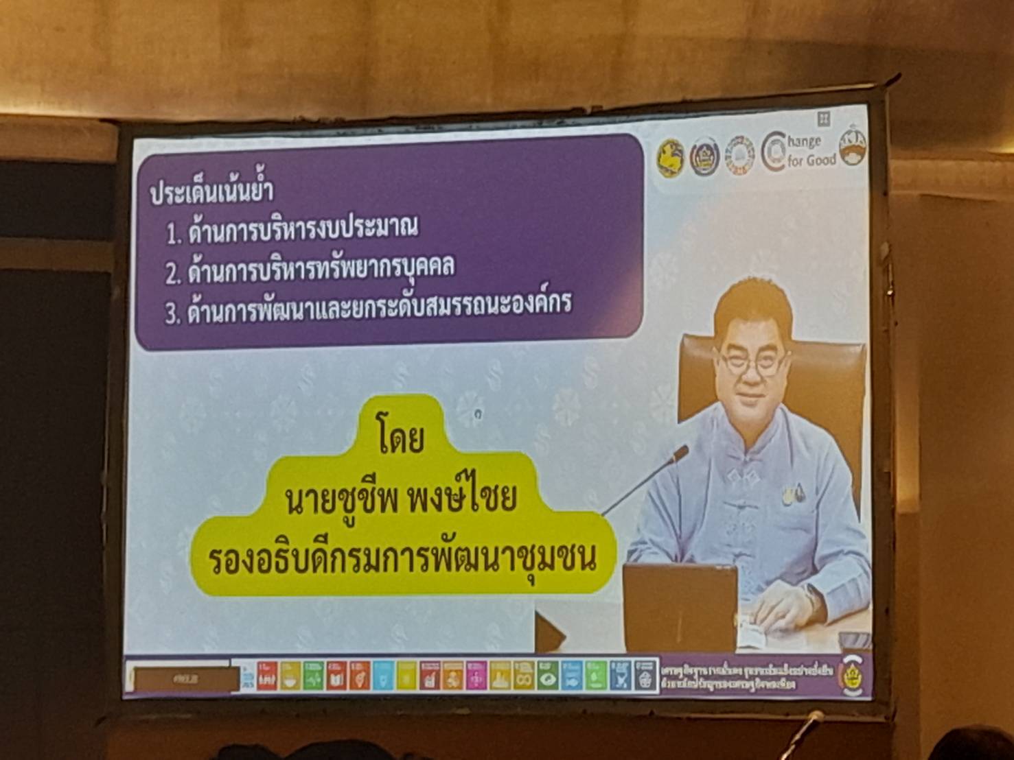 พช.สกลนคร ร่วมประชุมเชิงปฏิบัติการมอบนโยบายและแนวทางการดำเนินงานพัฒนาชุมชน ประจำปีงบประมาณ พ.ศ.2567