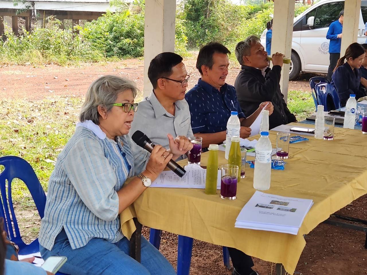 พช.สกลนคร : ลงสำรวจพื้นที่พร้อมให้คำแนะนำหมู่บ้านต้นแบบการพัฒนาตามแนวพระราชดำริตามโครงการ ๙ ; ๑๐ ปฏิบัติบูชา “สืบสาน รักษา ต่อยอด” เพื่อพัฒนาชุมชน  จังหวัดสกลนคร ประจำปี ๒๕๖๗