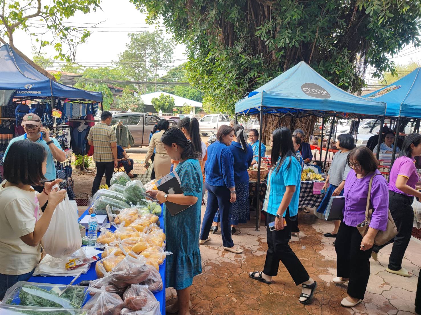 🎯พช.สกลนคร : จัดตลาดนัดสินค้า OTOP อาหารปลอดภัย สินค้าดี สินค้าเด่นจังหวัดสกลนคร ส่งเสริมช่องทางการตลาดให้ผู้ประกอบการ OTOP