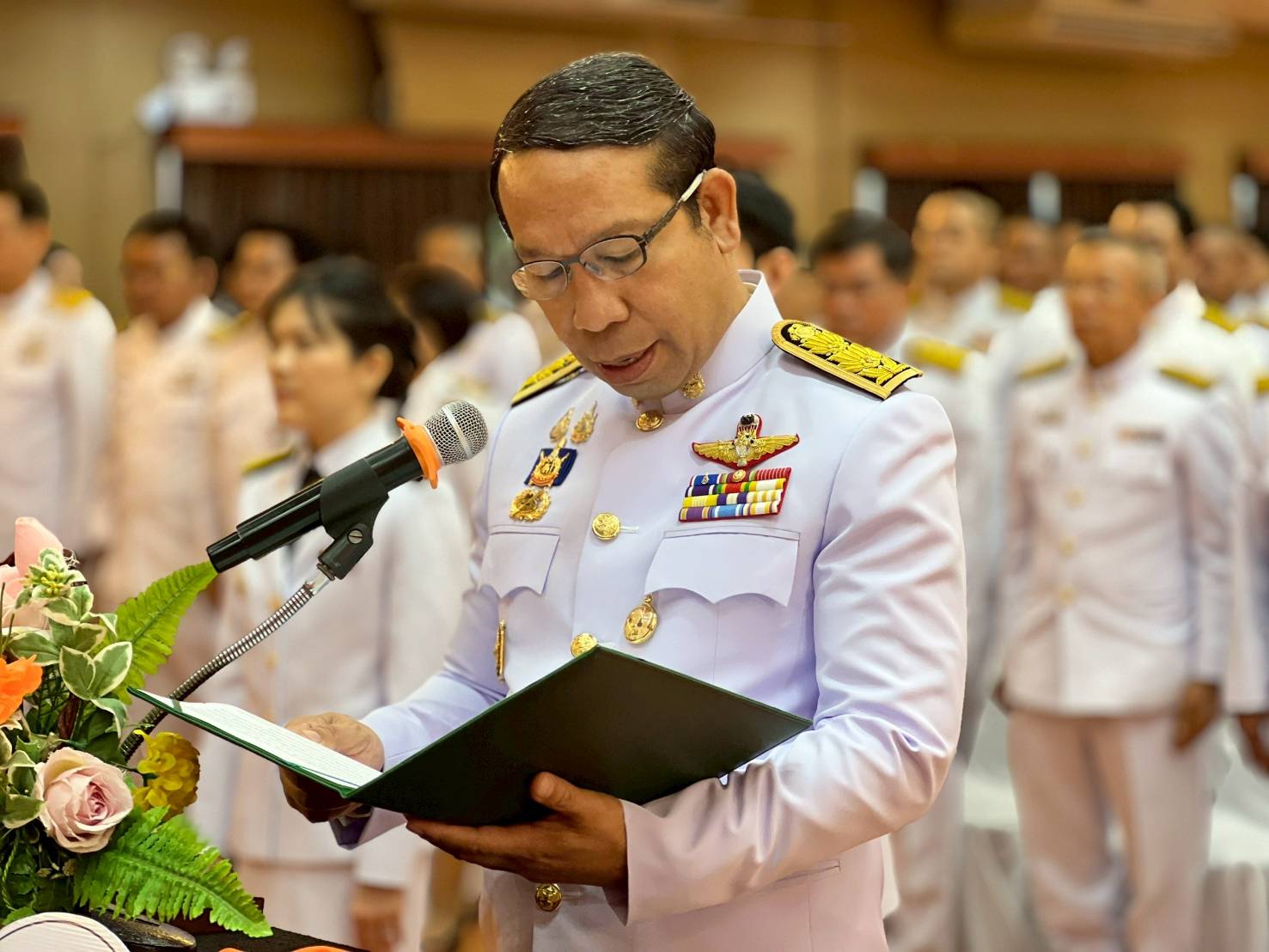 📣จังหวัดสกลนคร : จัดพิธีมอบแบบลายผ้าพระราชทาน “ผ้าลายสิริราชพัสตราภรณ์”เพื่อนำไปเป็นต้นแบบและพัฒนาต่อยอดเพิ่มคุณค่าและมูลค่าผลิตภัณฑ์ผ้าไทยให้ก้าวไกลสู่ระดับสากล