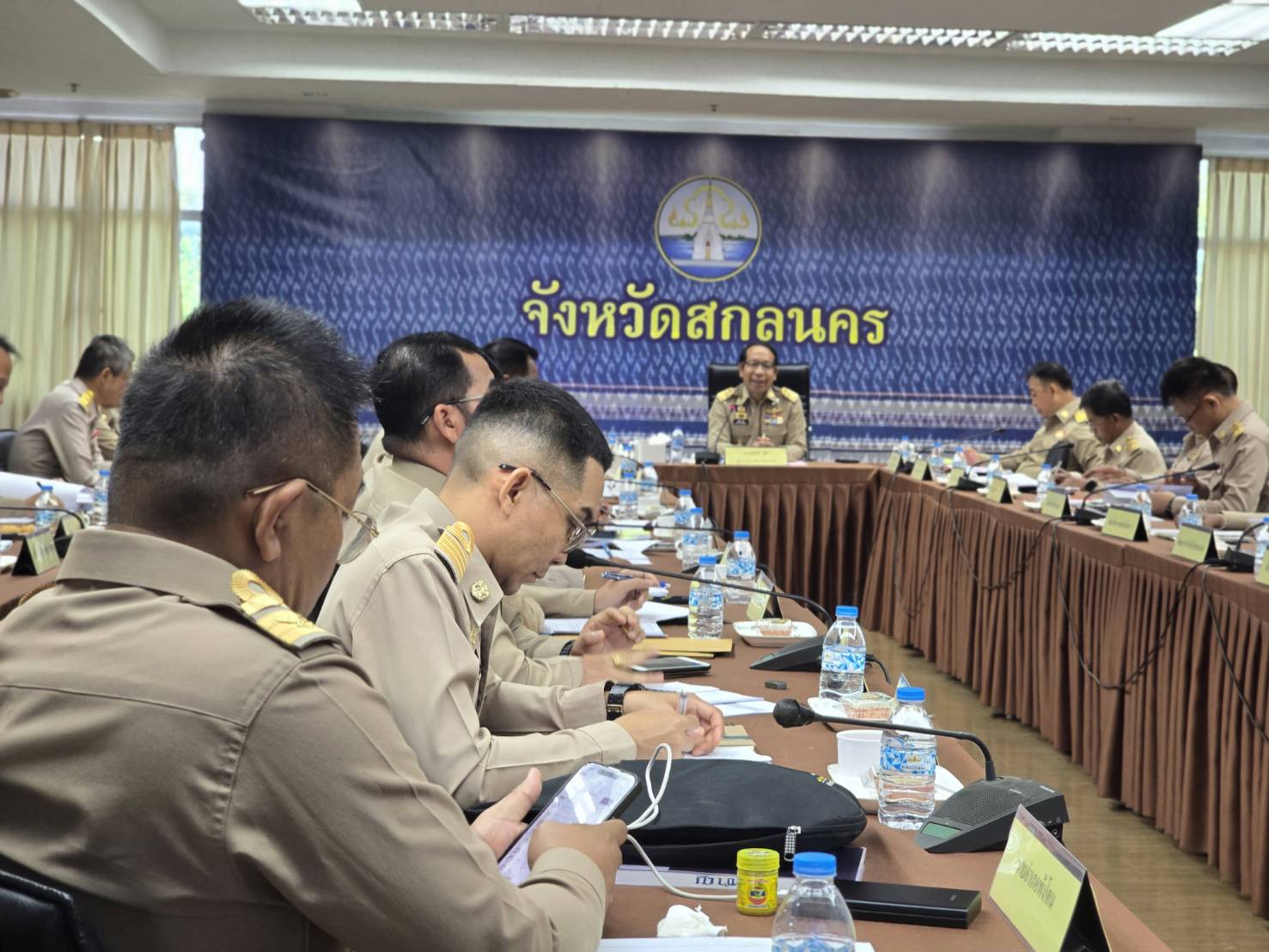 📢 จังหวัดสกลนคร : ประชุมหัวหน้าส่วนราชการสังกัดกระทรวงมหาดไทยและนายอำเภอ จังหวัดสกลนคร ครั้งที่ 4/2568