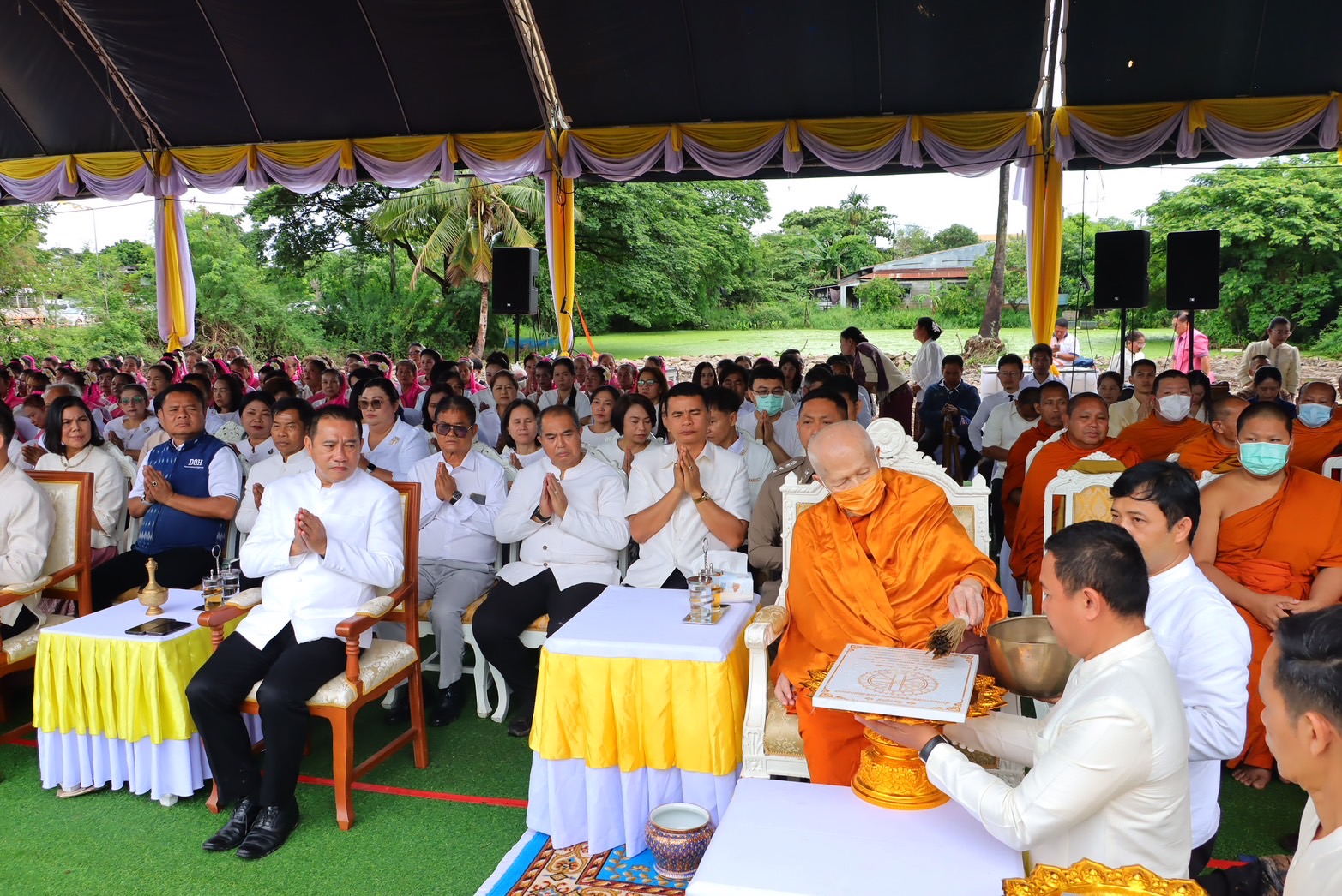 จังหวัดสกลนคร วางศิลาฤกษ์ ก่อสร้างอาคารสำนักงานพระพุทธศาสนาจังหวัดสกลนคร