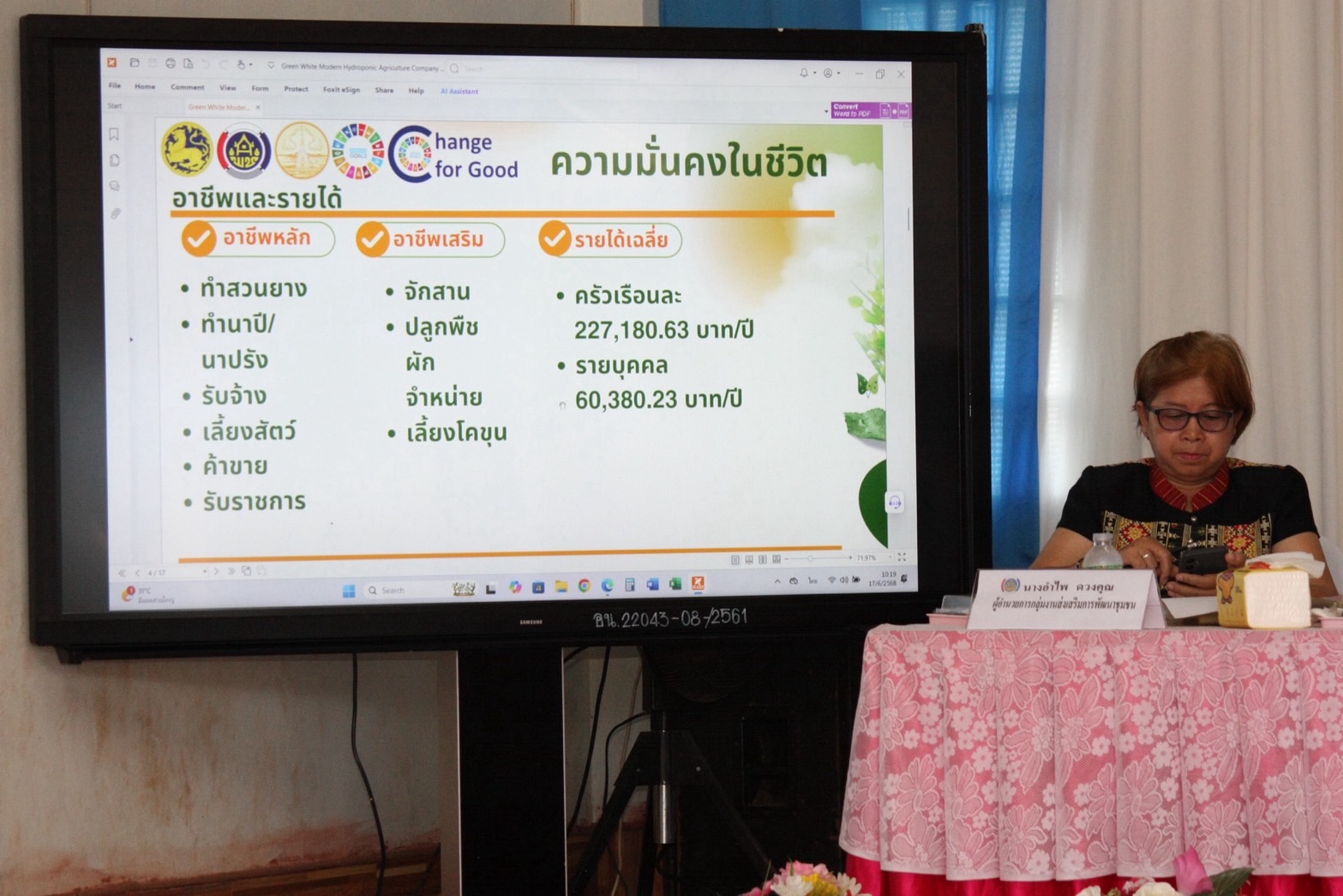 จังหวัดสกลนคร : คัดสรรกิจกรรมพัฒนาชุมชนดีเด่น ประเภท หมู่บ้านเศรษฐกิจพอเพียง “อยู่เย็น เป็นสุข” ดีเด่นระดับจังหวัด ประจำปี2568